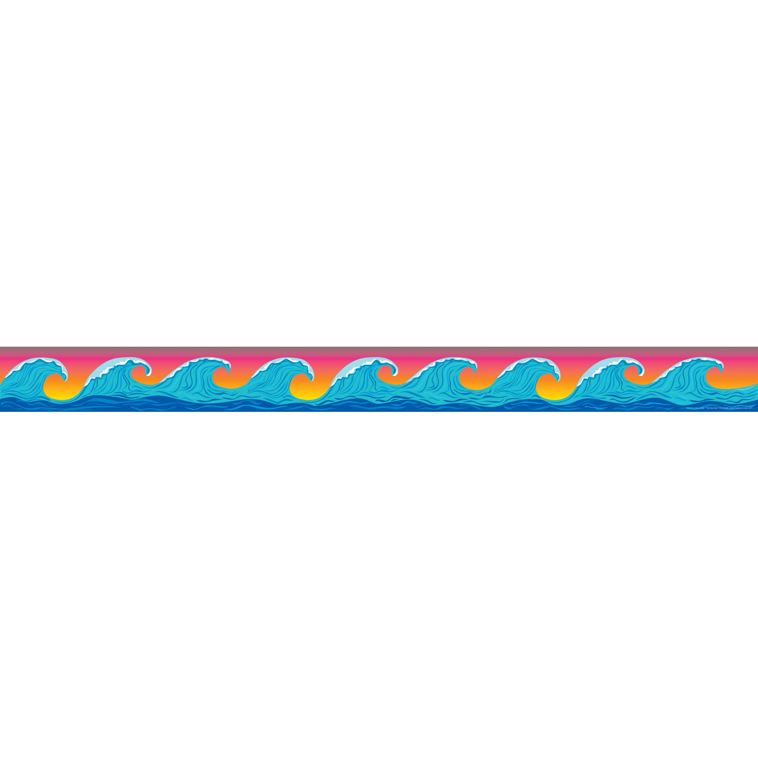 Barker Creek Double-Sided Straight-Edge Border Strips, Kai Ola Tropical Fish, 3in x 35in, Set Of 12 Strips - Image 4