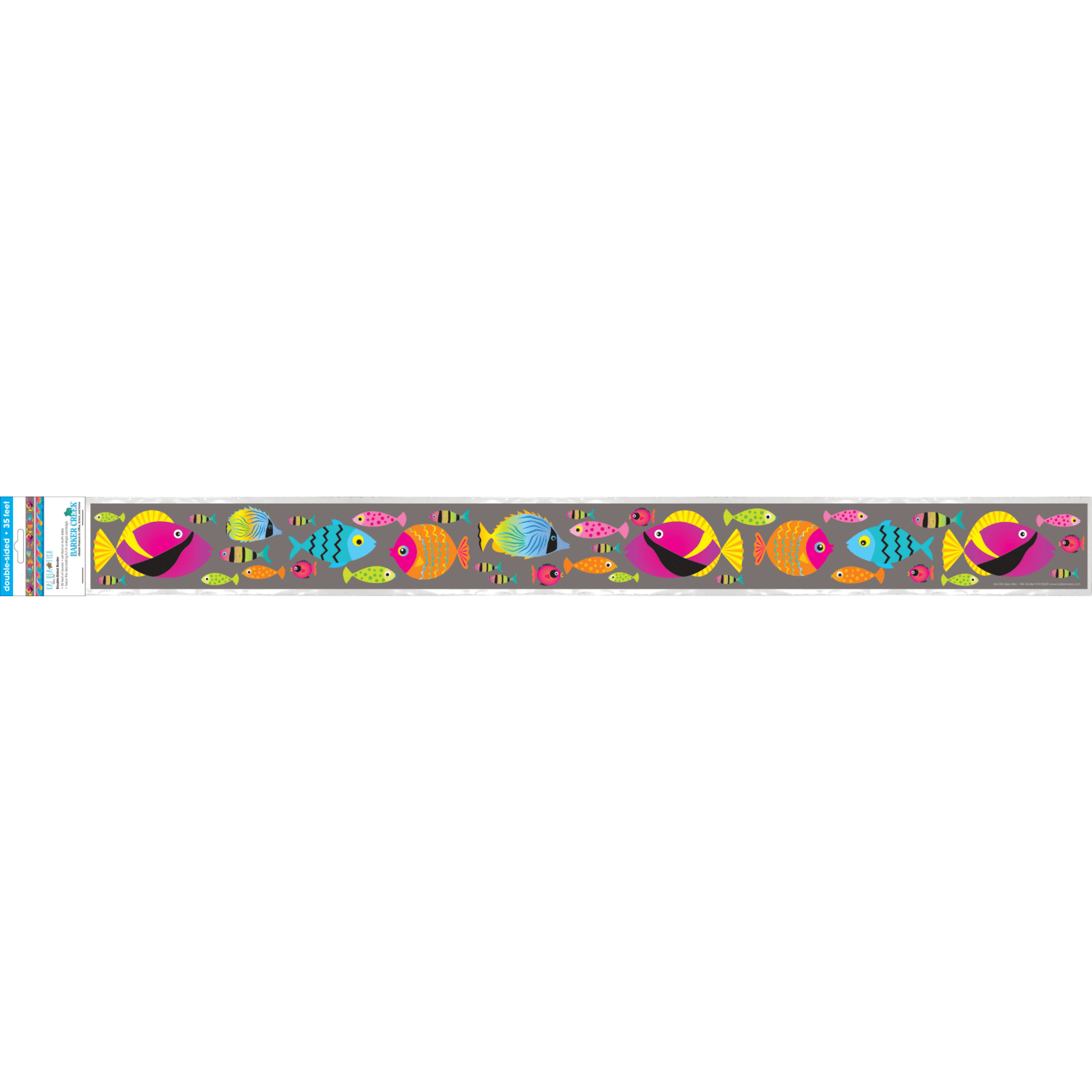 Barker Creek Double-Sided Straight-Edge Border Strips, Kai Ola Tropical Fish, 3in x 35in, Set Of 12 Strips - Image 5