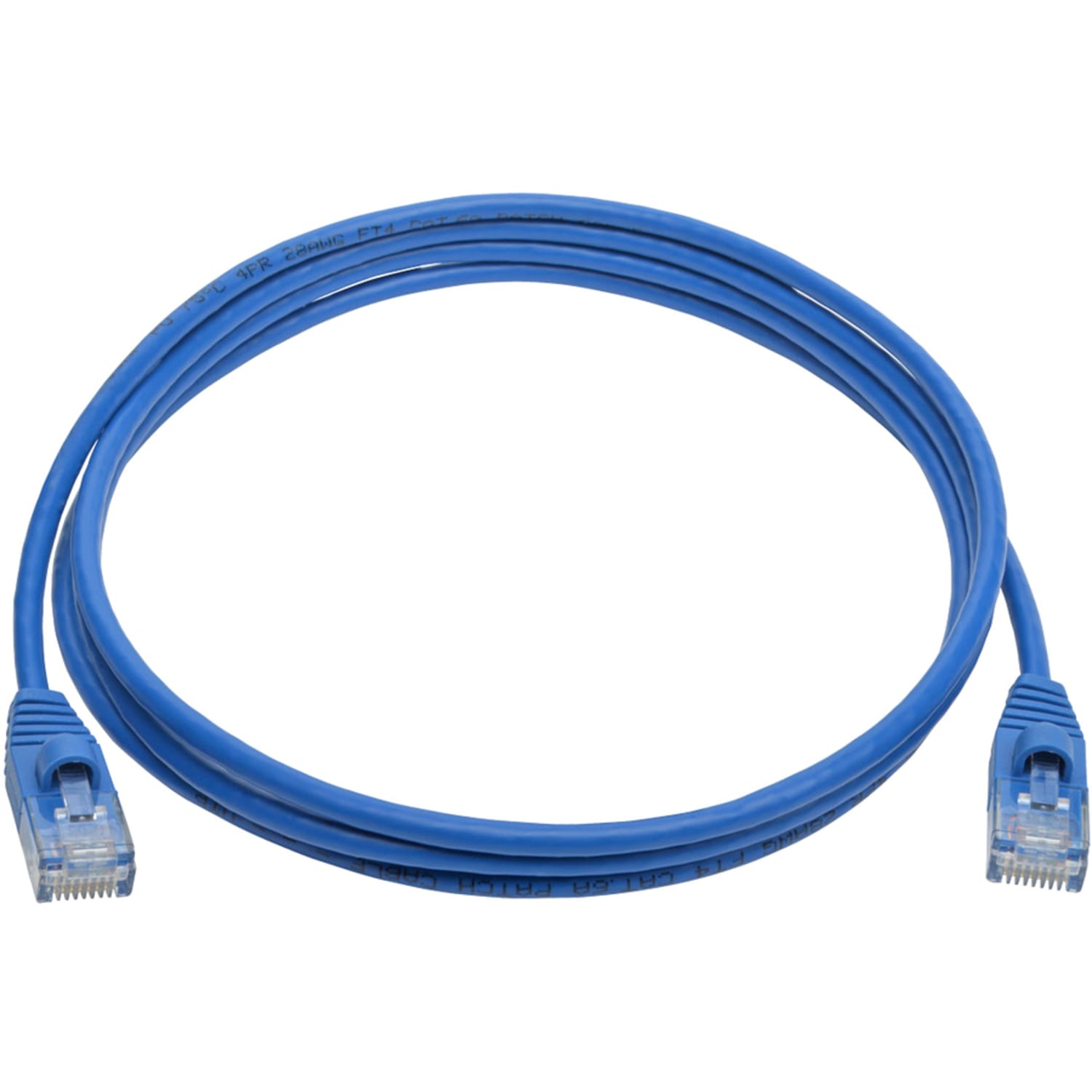 Tripp Lite Cat6a 10G Snagless Molded Slim UTP Ethernet Cable (RJ45 M/M) Blue 5 ft. (1.52 m) - Image 3