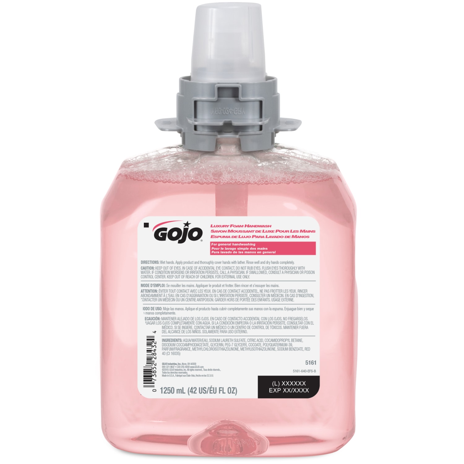 GOJO FMX-12 Luxury Foam Hand Wash Soap, Cranberry Scent, 42.27 Oz, Carton Of 4 Bottles - Image 3