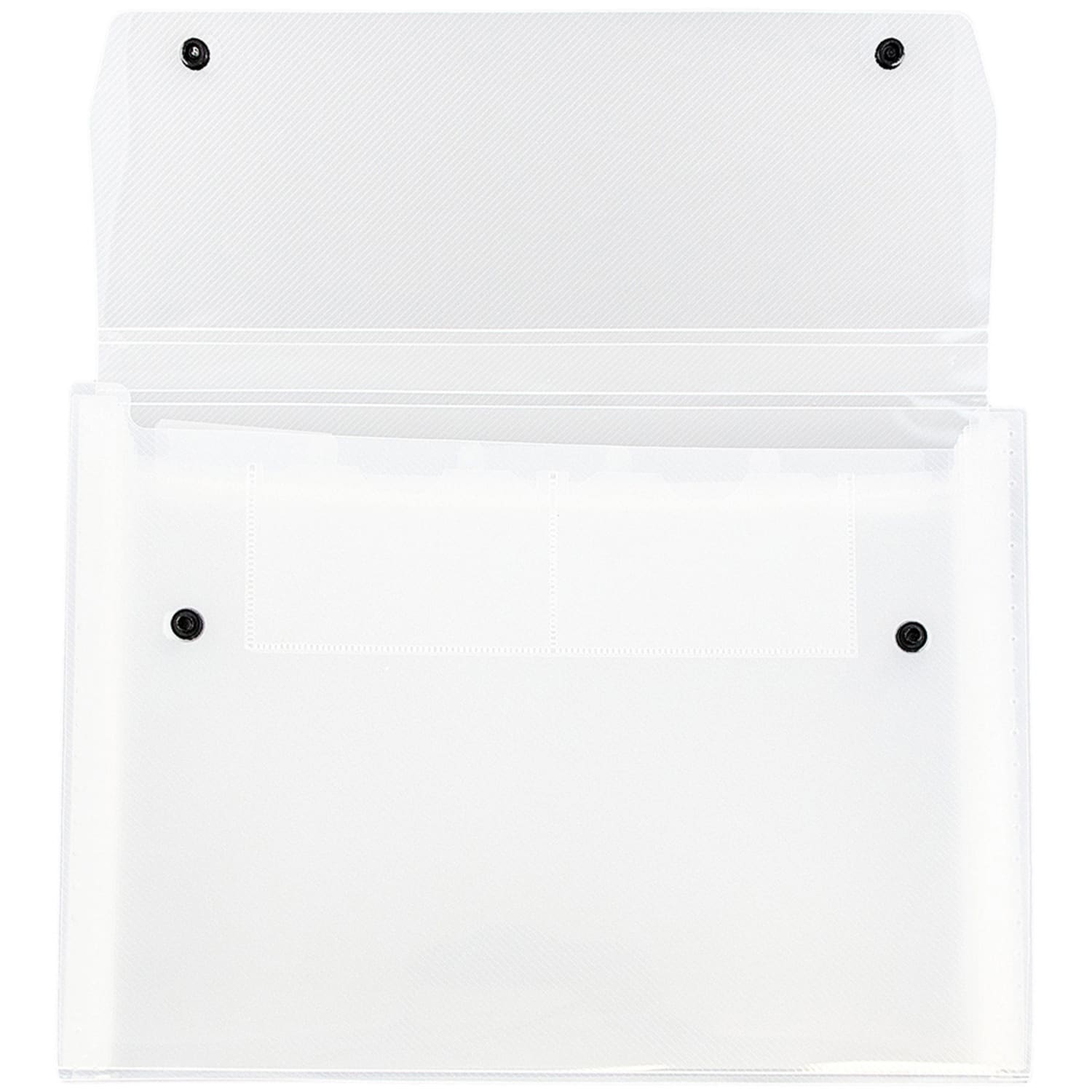 JAM Paper 6-Pocket Expanding File With Snap Closure, 1in Expansion, 9in x 13in, Clear - Image 4