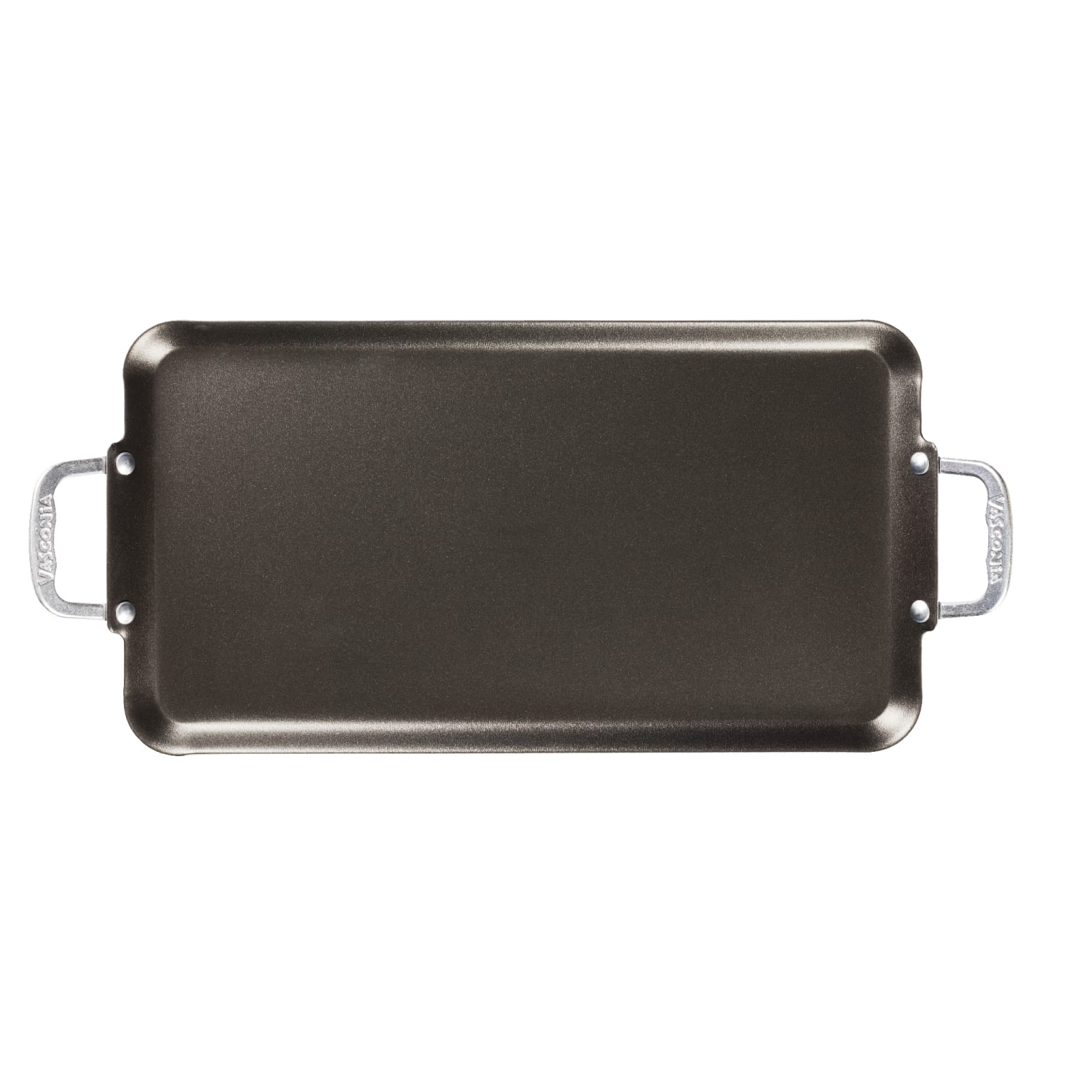 Vasconia Aluminum Nonstick Double Burner Griddle, 20-1/2in x 10-1/4in x 2-7/16in, Metallic - Image 3