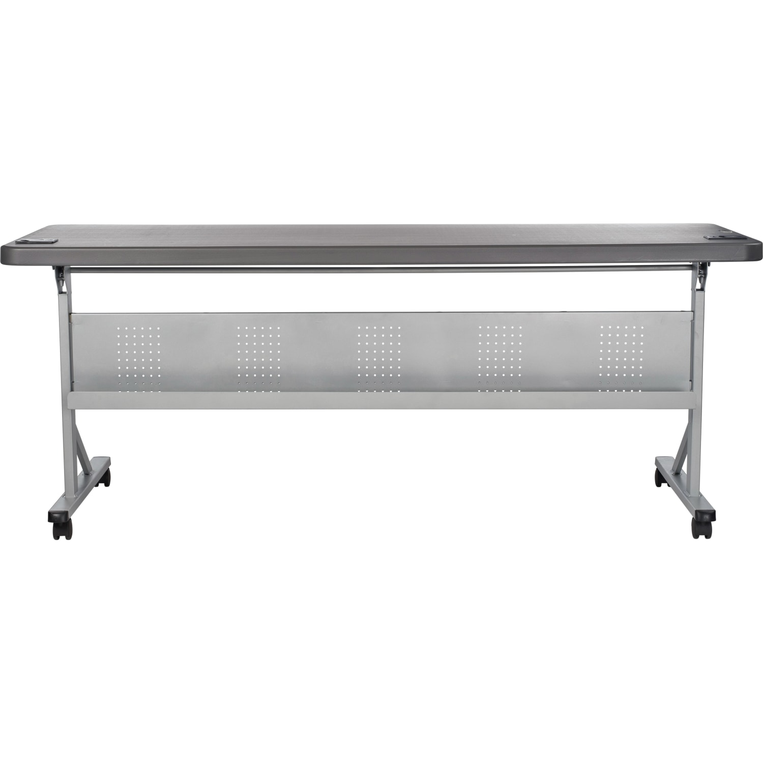 National Public Seating Flip-N-Store Table, 29-1/2inH x 24inW x 60inD, Charcoal Slate/Gray - Image 5