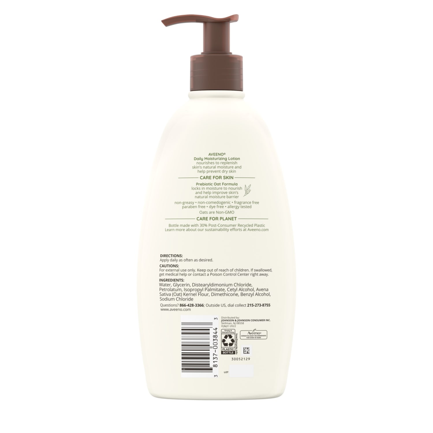 Aveeno Daily Moisturizing Lotion, Unscented, 18 fl. oz - Image 3