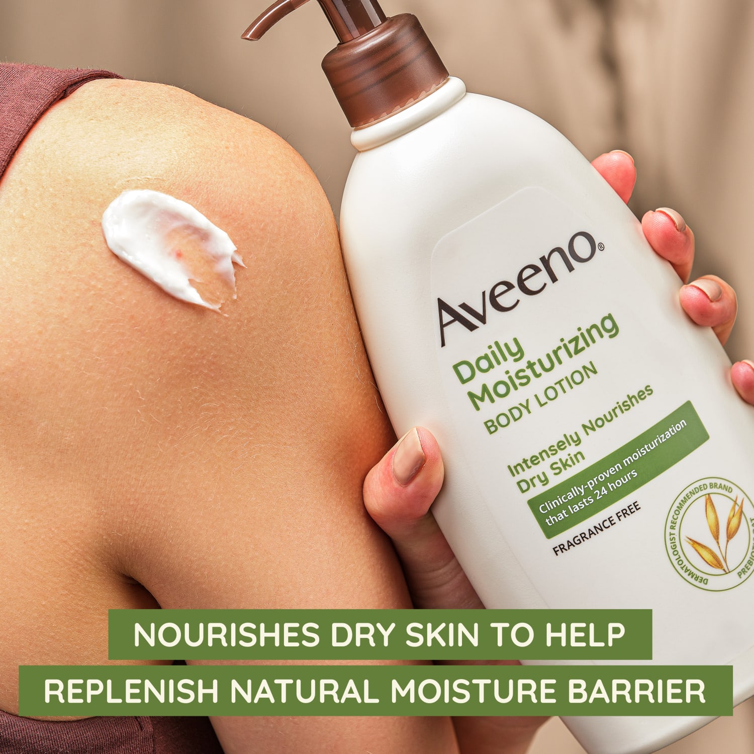 Aveeno Daily Moisturizing Lotion, Unscented, 18 fl. oz - Image 5