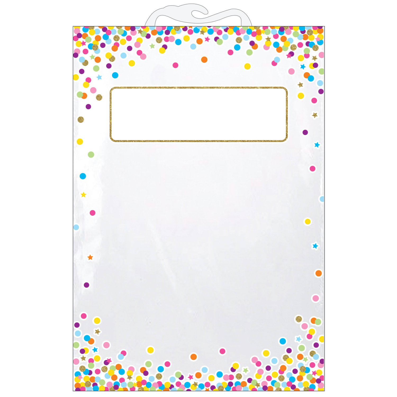 Ashley Productions Hanging Storage/Book Bag, 11in x 16in, Confetti Pattern, Pack Of 5