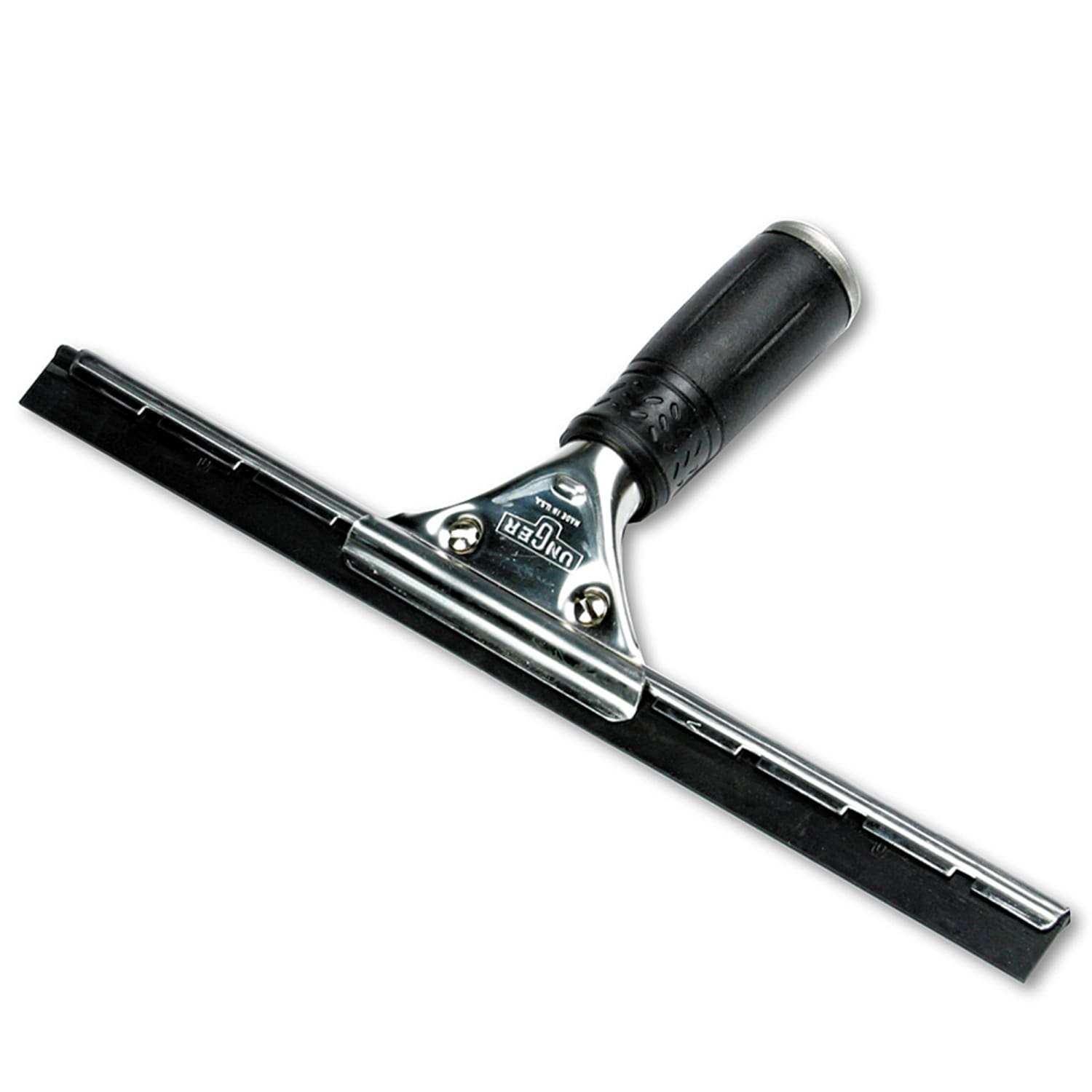 Unger Pro Stainless Steel Window Squeegee, 12in Rubber Blade