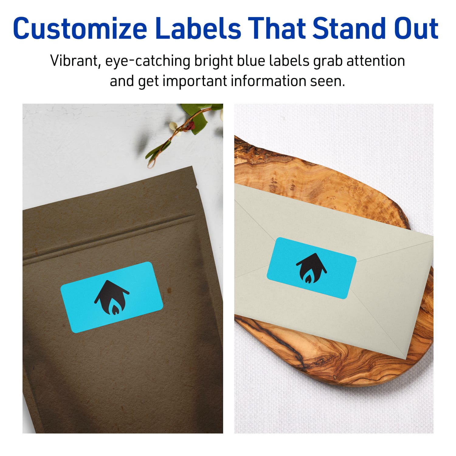 Avery Print-To-The-Edge Labels With Sure Feed Technology And Easy Peel, 94233-BBP40, Rectangle, 1-13/16in x 2-3/16in, Matte Bright Blue, Pack of 480 - Image 4