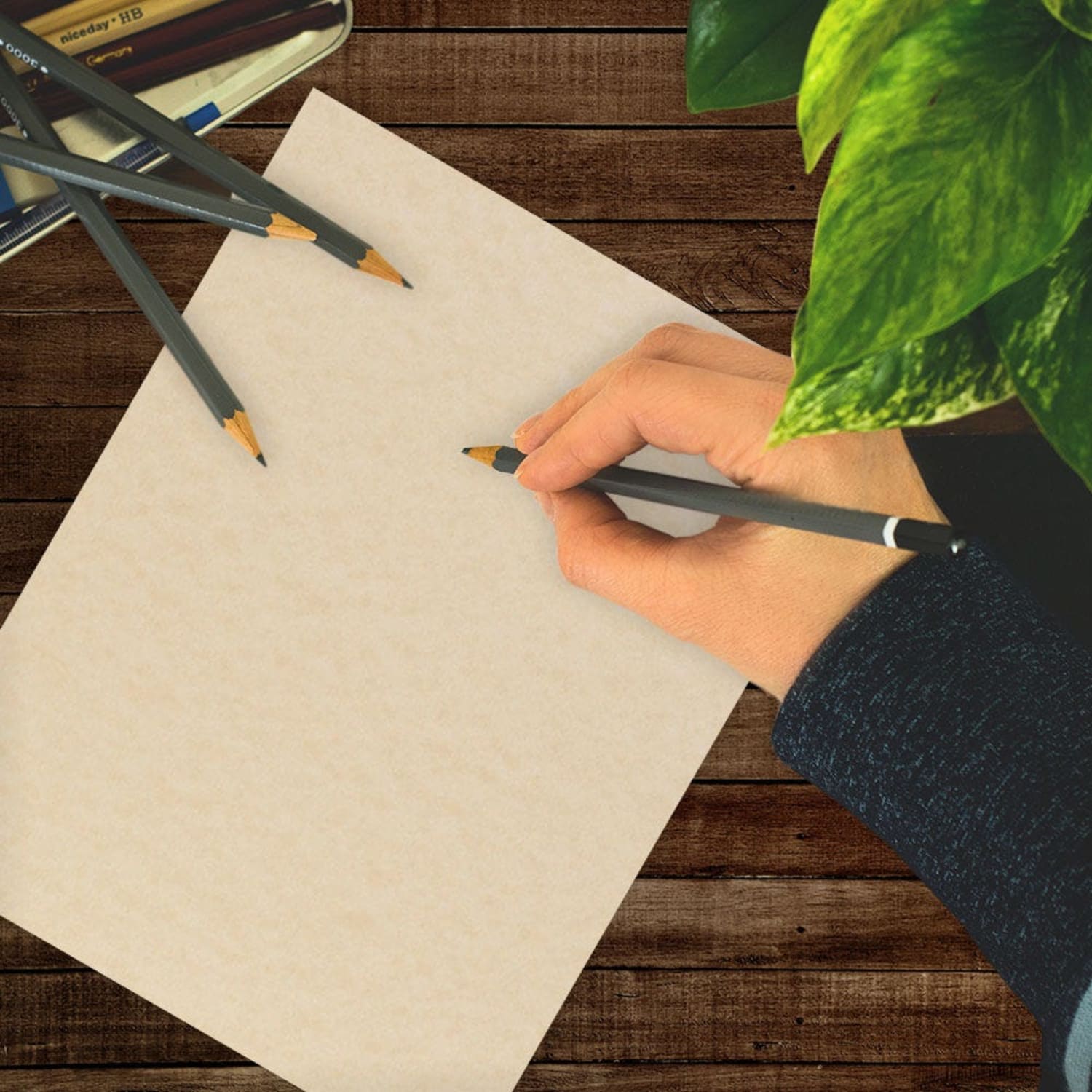 JAM Paper Card Stock, Natural Parchment, Letter (8.5in x 11in), 65 Lb, Pack Of 100 - Image 3