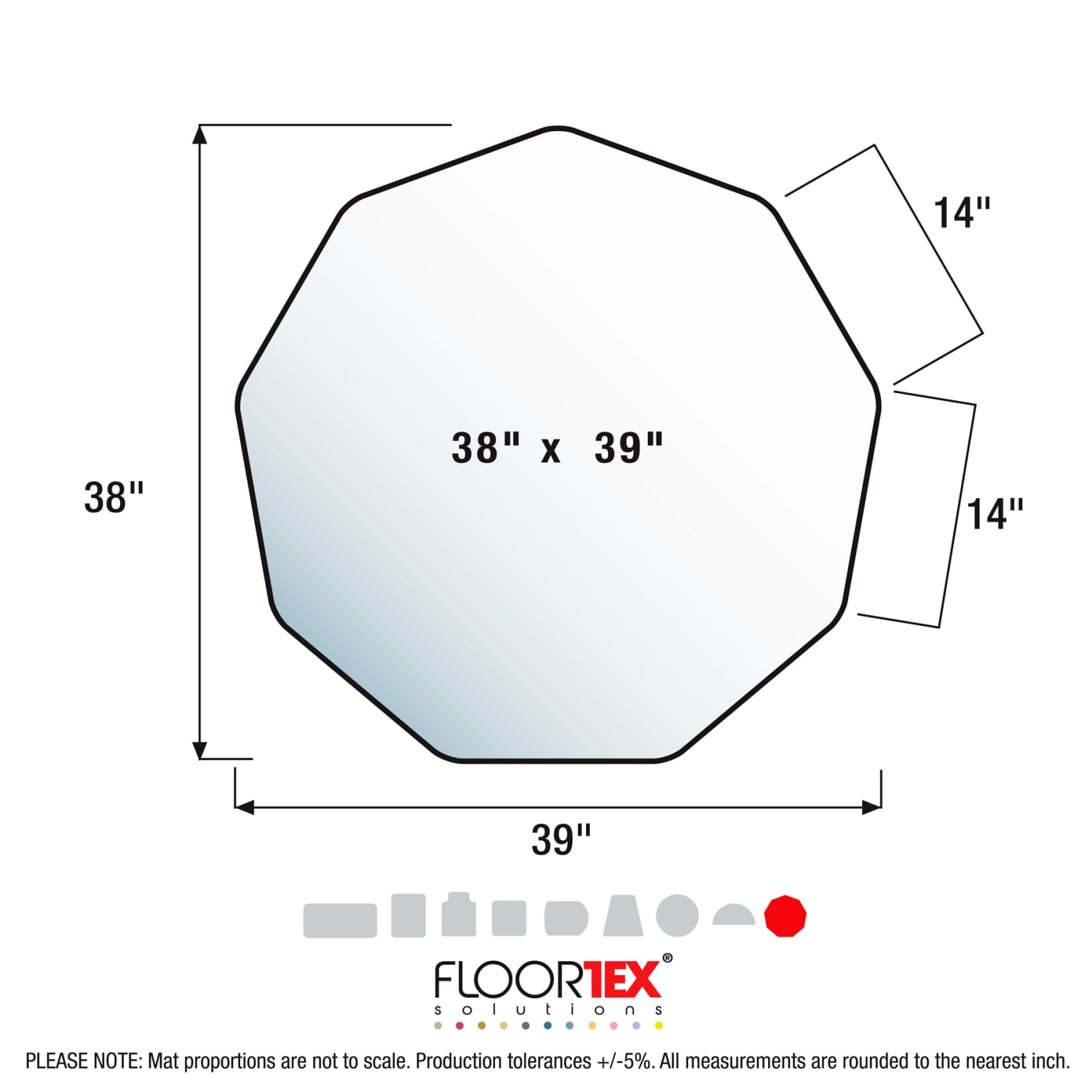 Floortex 9Mat Polycarbonate 9-Sided Gaming Chair Mat for Hard Floors, 38in x 39in, Pink - Image 5
