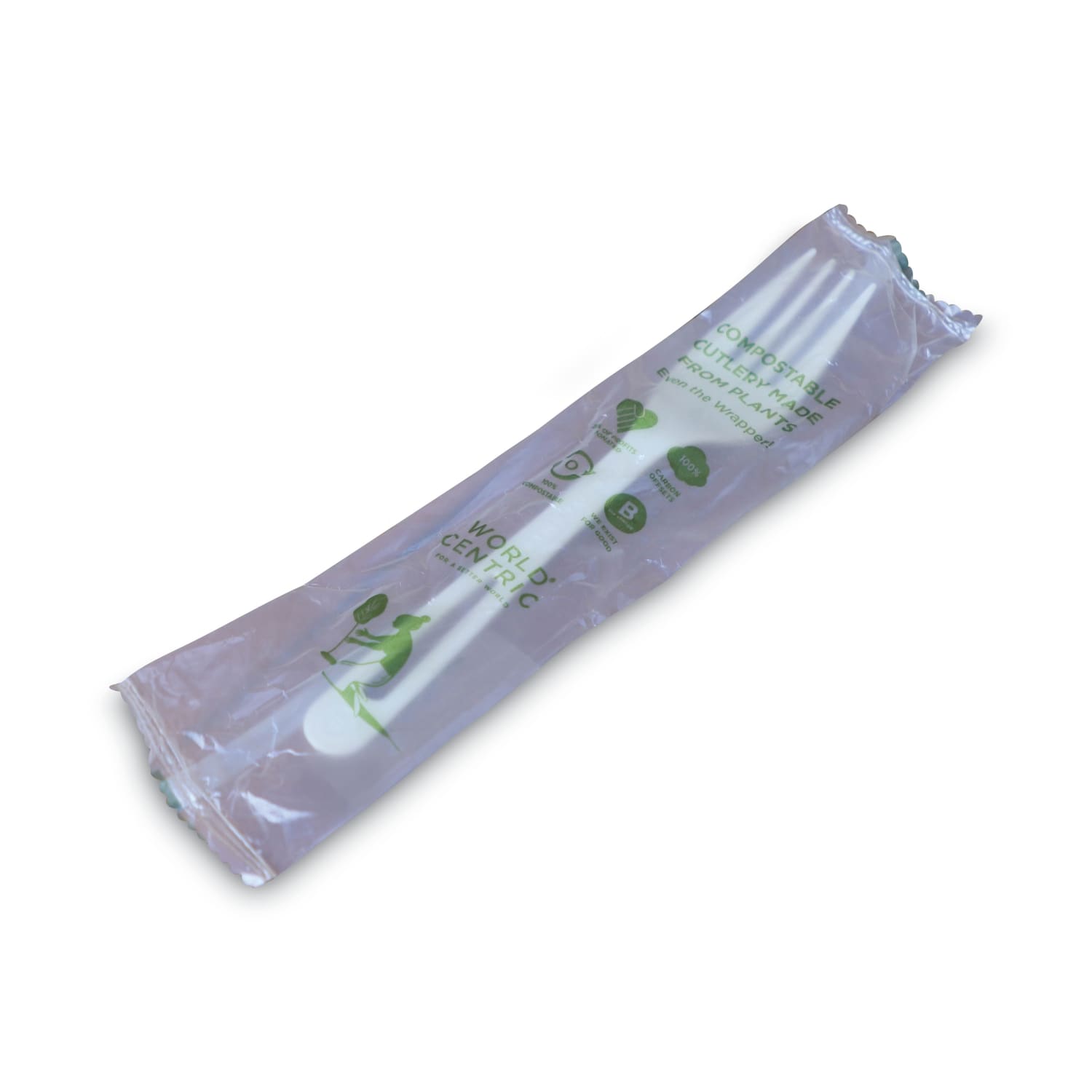 World Centric TPLA Compostable Cutlery, Fork, 6-5/16in, White, Pack Of 750 Forks - Image 3