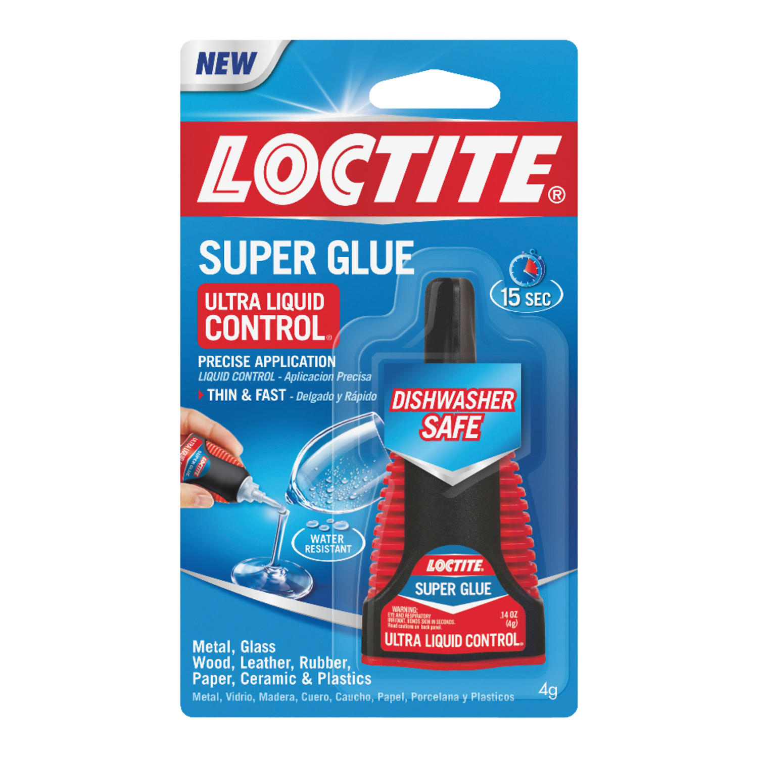 Loctite Ultra Liquid Control Super Glue, 0.14 oz, Dries Clear