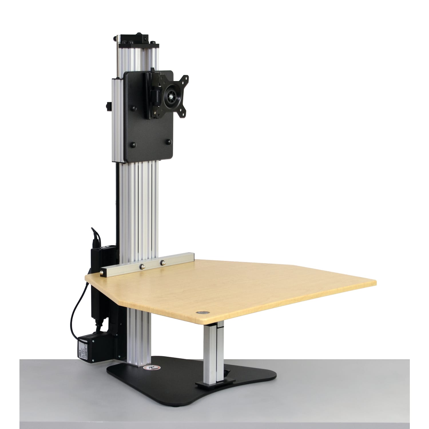 Ergo Desktop Electric Kangaroo Pro Stand, 27 1/2inH x 28inW x 28inD, Maple, Standard Delivery - Image 4
