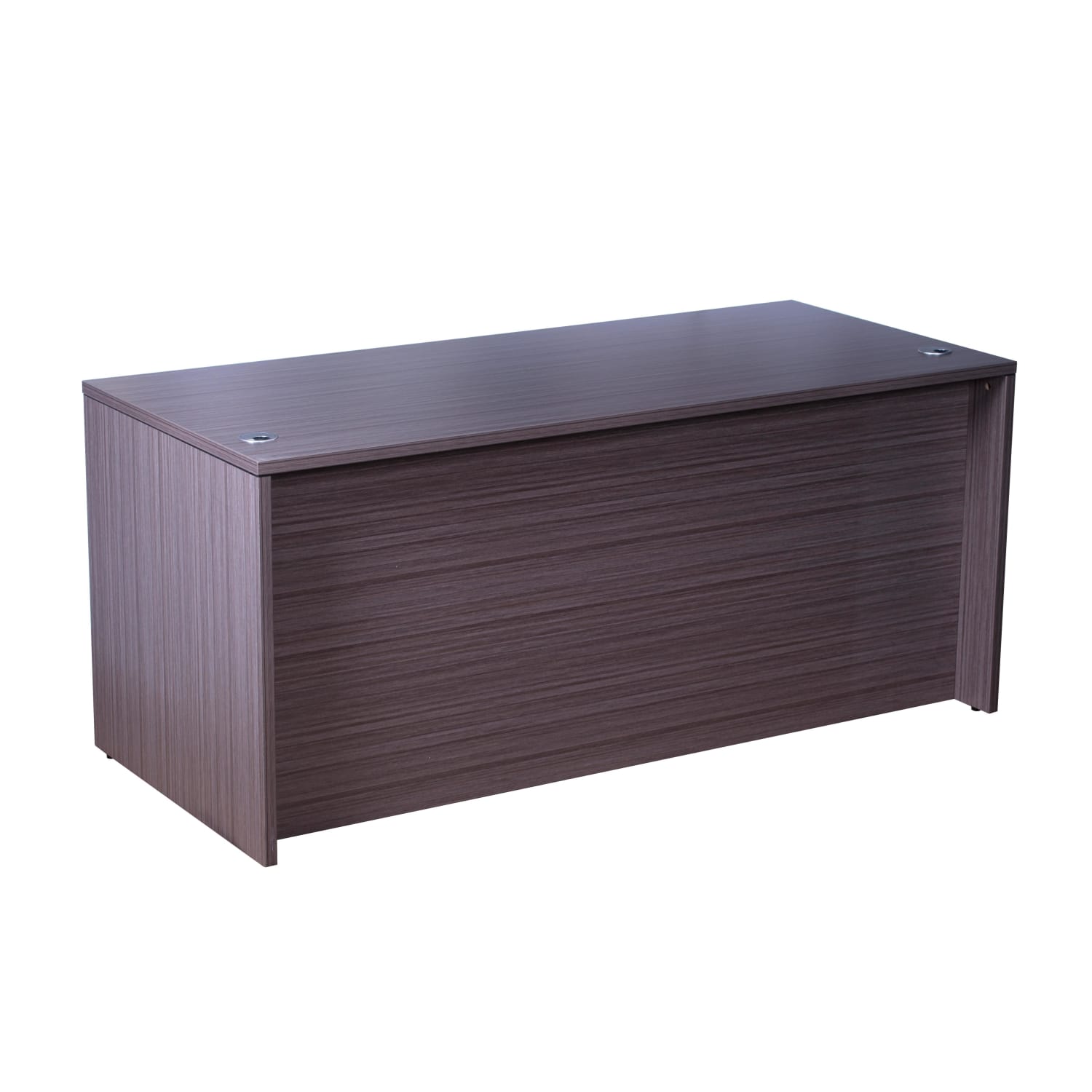 Boss Office Products Holland Series 71inW Executive L-Shaped Corner Desk With File Storage Pedestal, Driftwood - Image 3