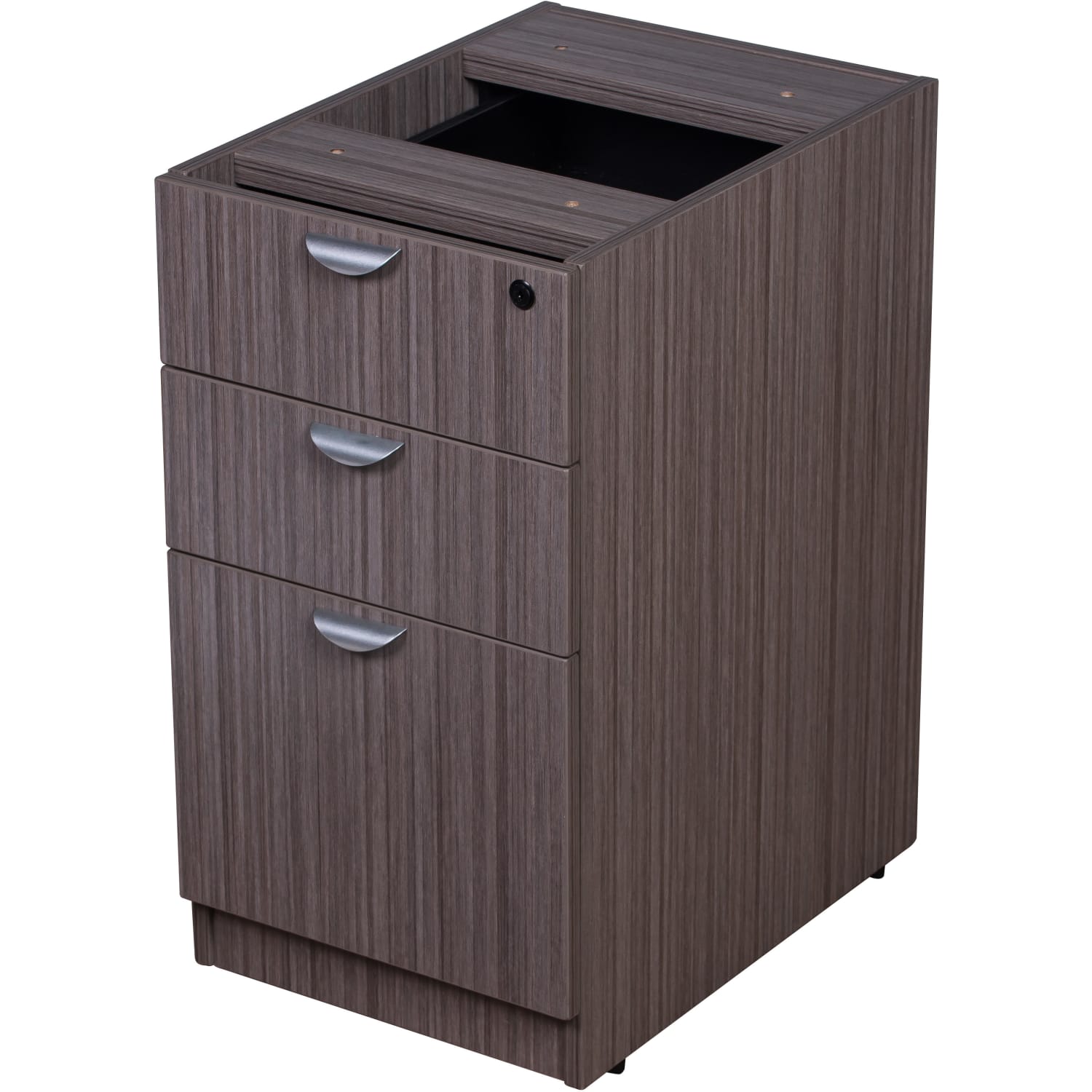 Boss Office Products Holland Series 71inW Executive L-Shaped Corner Desk With File Storage Pedestal, Driftwood - Image 5