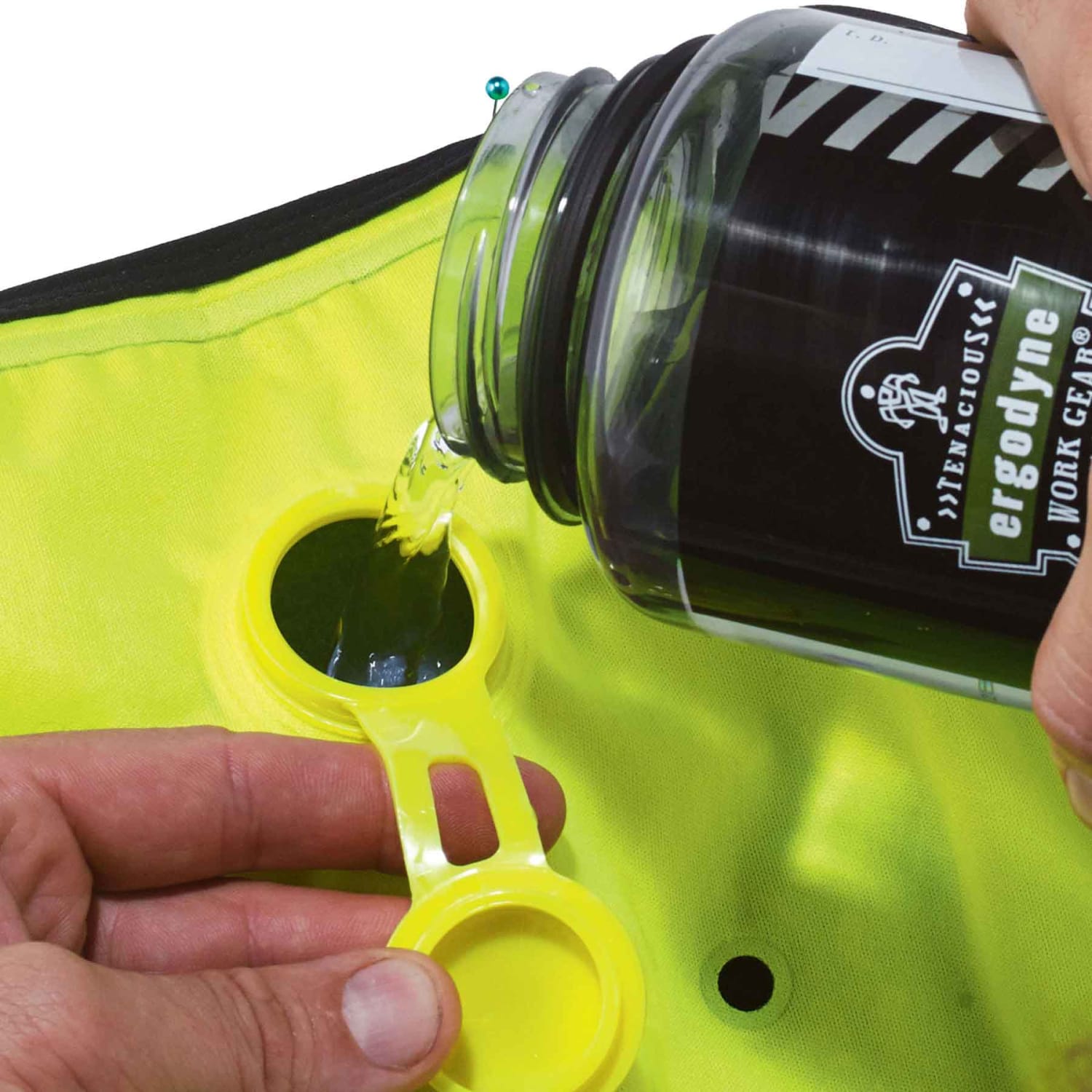 Ergodyne Chill-Its Evaporative Cooling Vest, Premium, 4X, Lime, 6685 - Image 4