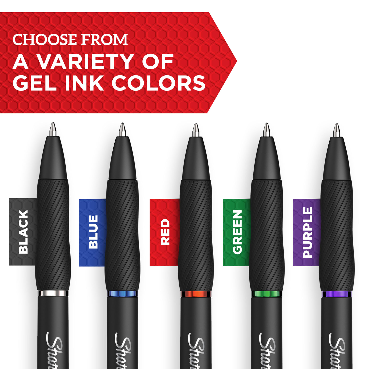 Sharpie S Gel Pens, Bold Point, 1.0 mm, Black Barrel, Black Ink, Pack Of 12 Pens - Image 4