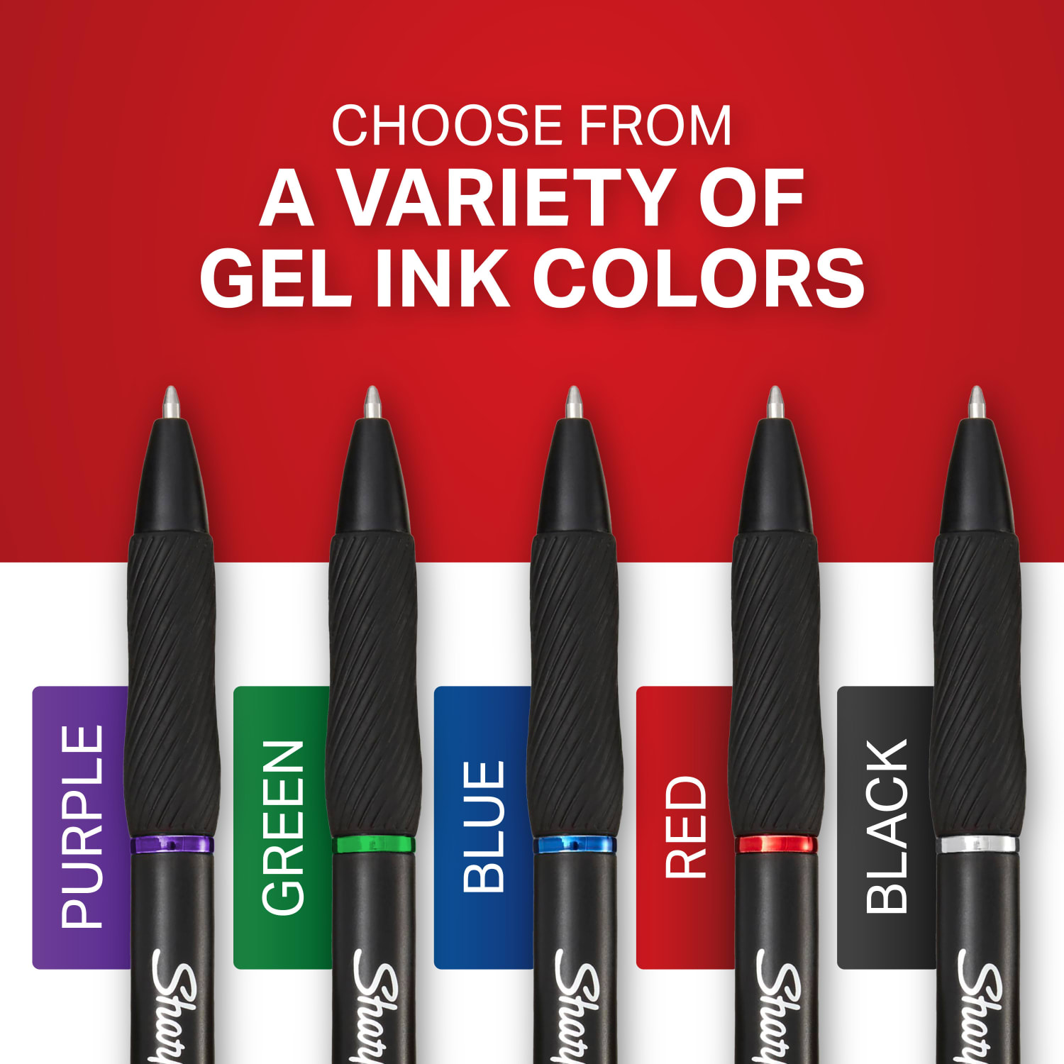 Sharpie S Gel Pens, Bold Point, 1.0 mm, Black Barrel, Black Ink, Pack Of 36 Pens - Image 6