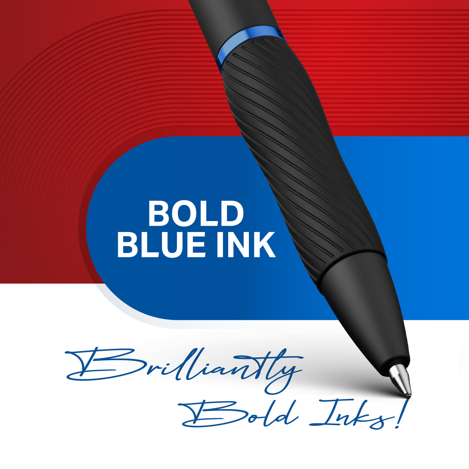 Sharpie S Gel Pens, Bold Point, 1.0 mm, Black/Blue Barrel, Blue Ink, Pack Of 36 Pens - Image 4