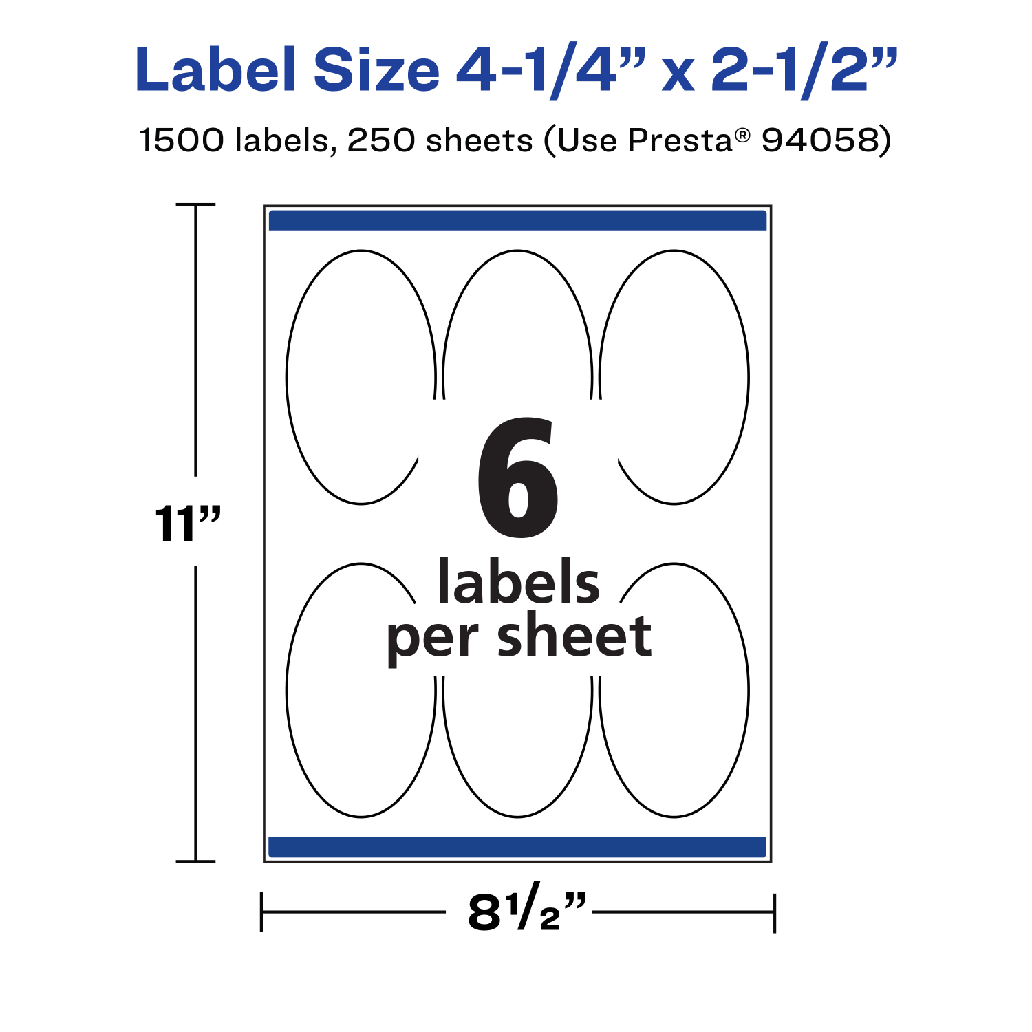 Avery Permanent Labels With Sure Feed, 94058-WMP250, Oval, 4-1/4in x 2-1/2in, White, Pack Of 1,500 - Image 6