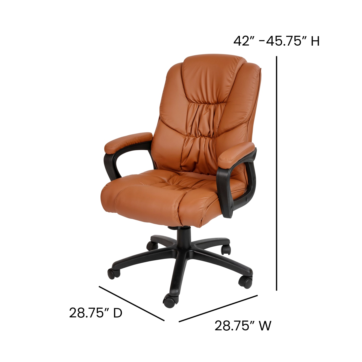 Flash Furniture Flash Fundamentals Big And Tall Office Chair BrownBlack PopularChairscom