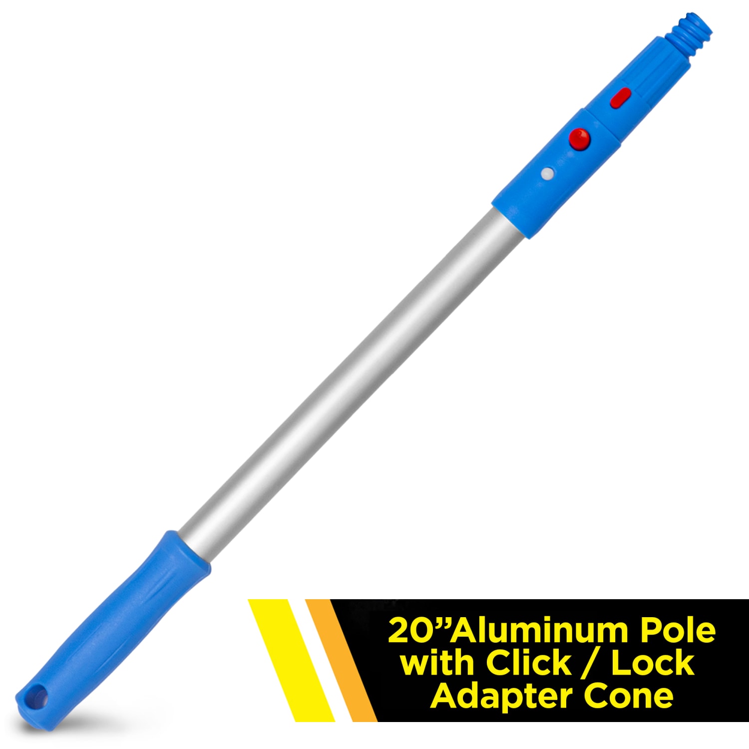Gritt Commercial Aluminum Pole, 20in, Blue/Silver - Image 3