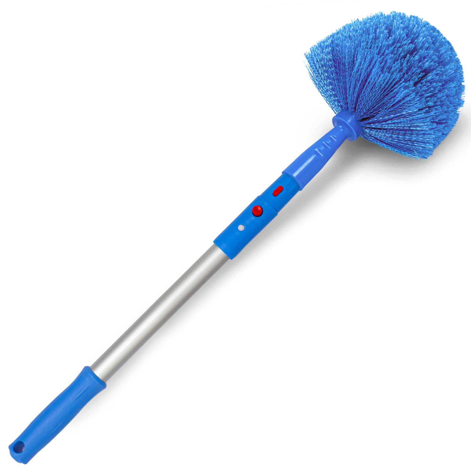 Gritt Commercial Cobweb Duster Brush With 20in Pole, Blue/Silver - Image 4