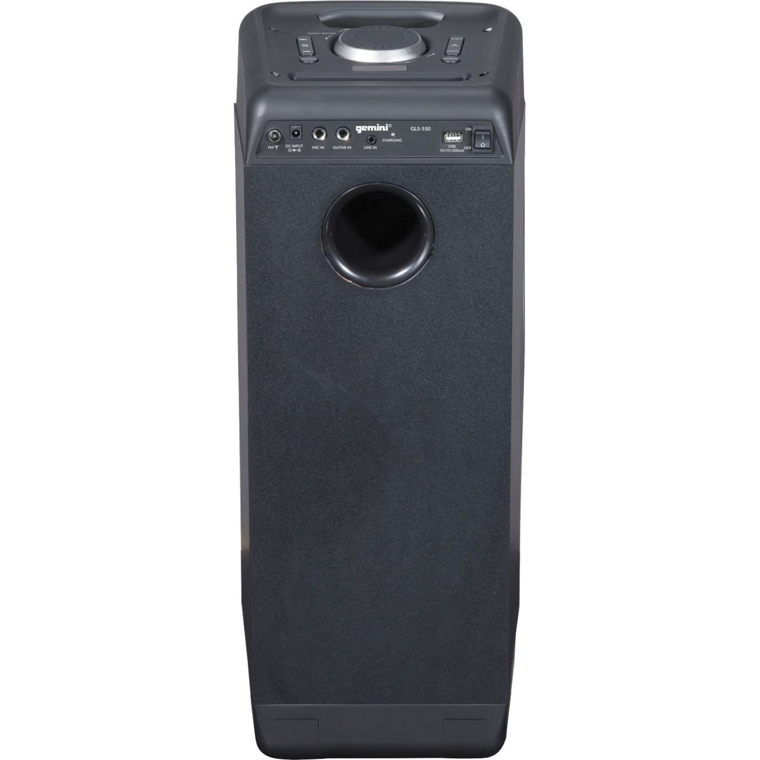 Gemini Sound GLS-550 Portable Bluetooth Speaker System - Black - Battery Rechargeable - USB - Image 4