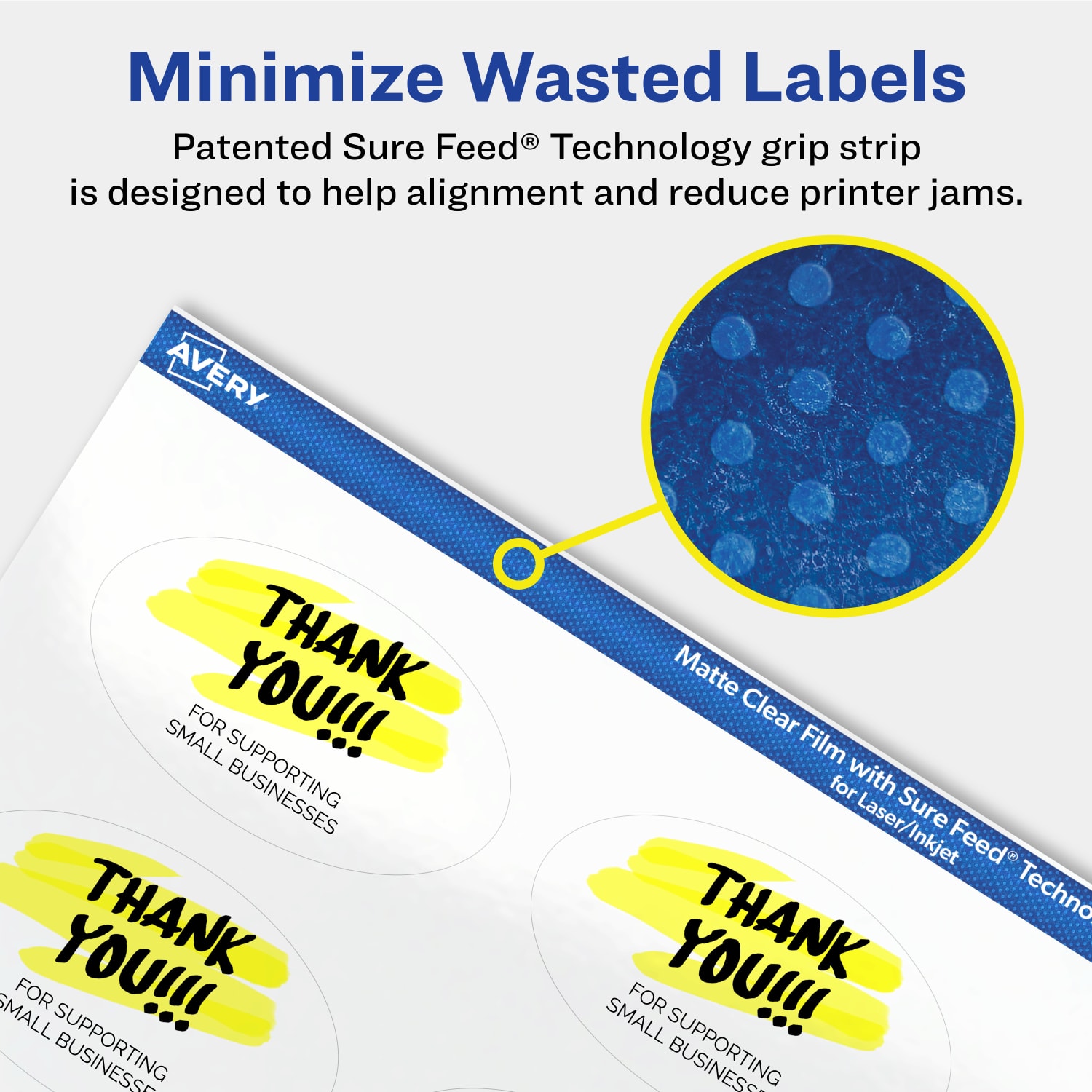 Avery Permanent Labels With Sure Feed, 94051-CMF25, Oval, 1-1/2in x 2-1/2in, Matte Clear, Pack Of 450 - Image 5
