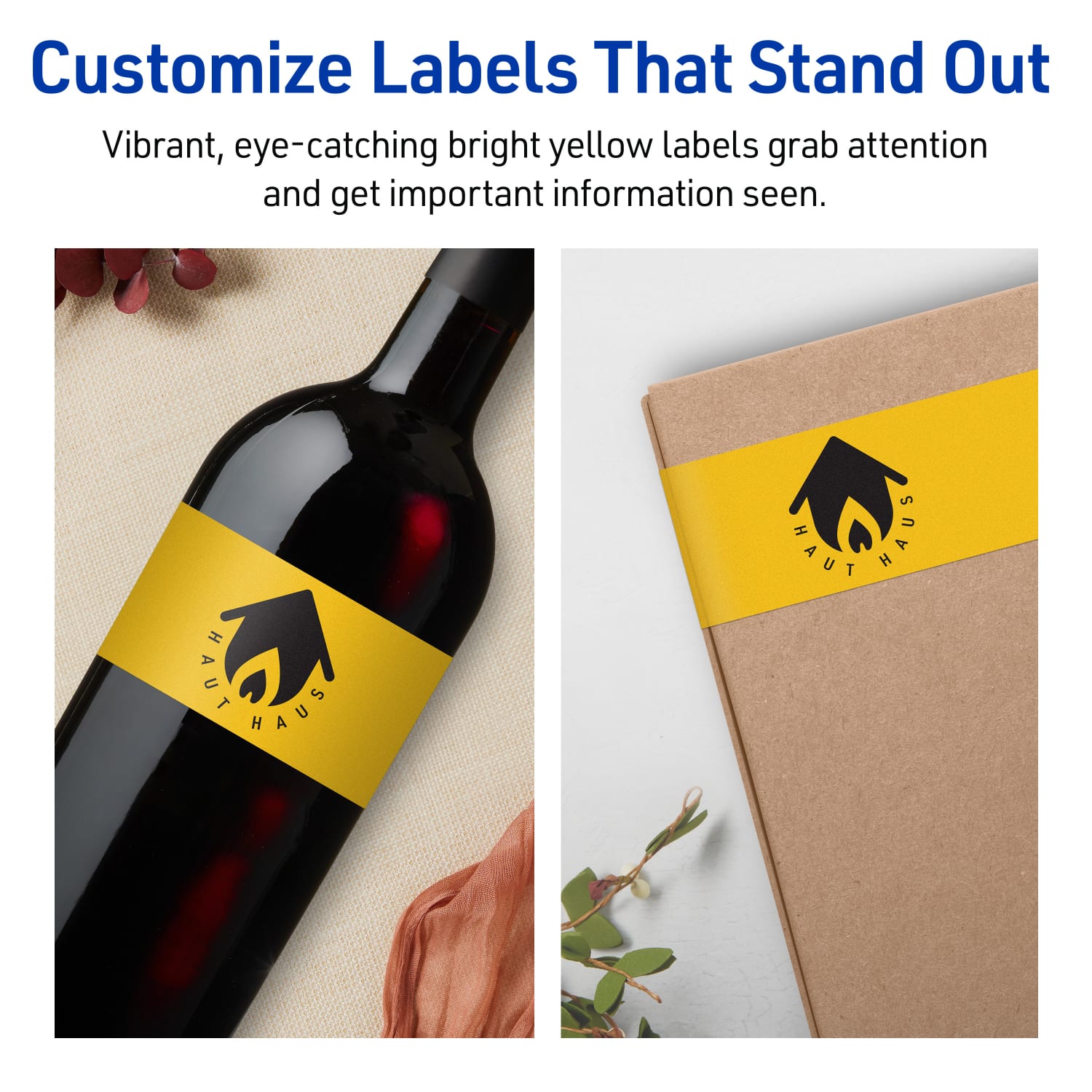 Avery Print-To-The-Edge Labels With Sure Feed Technology, 94247-BYP80, Rectangle, 2-1/2in x 7in, Matte Bright Yellow, Pack of 240 - Image 4
