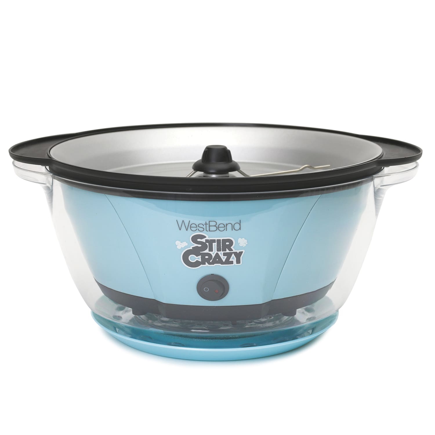 West Bend 6-Quart 850W Popcorn Maker, 11-1/16inH x 12-1/4inW x 10-3/16inD, Sky Blue - Image 6