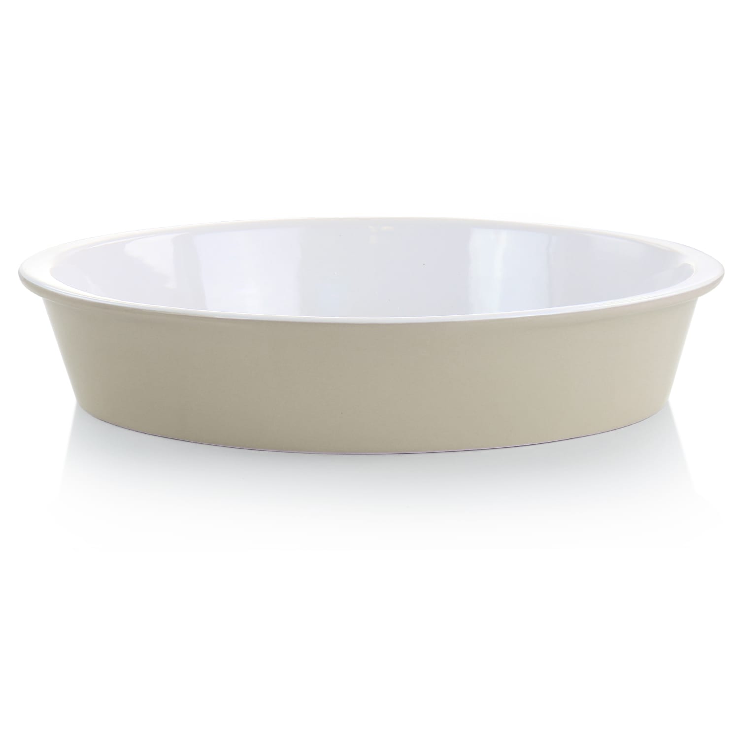 Martha Stewart Stoneware Oval Baker, 13in x 9-1/2in, Taupe - Image 3