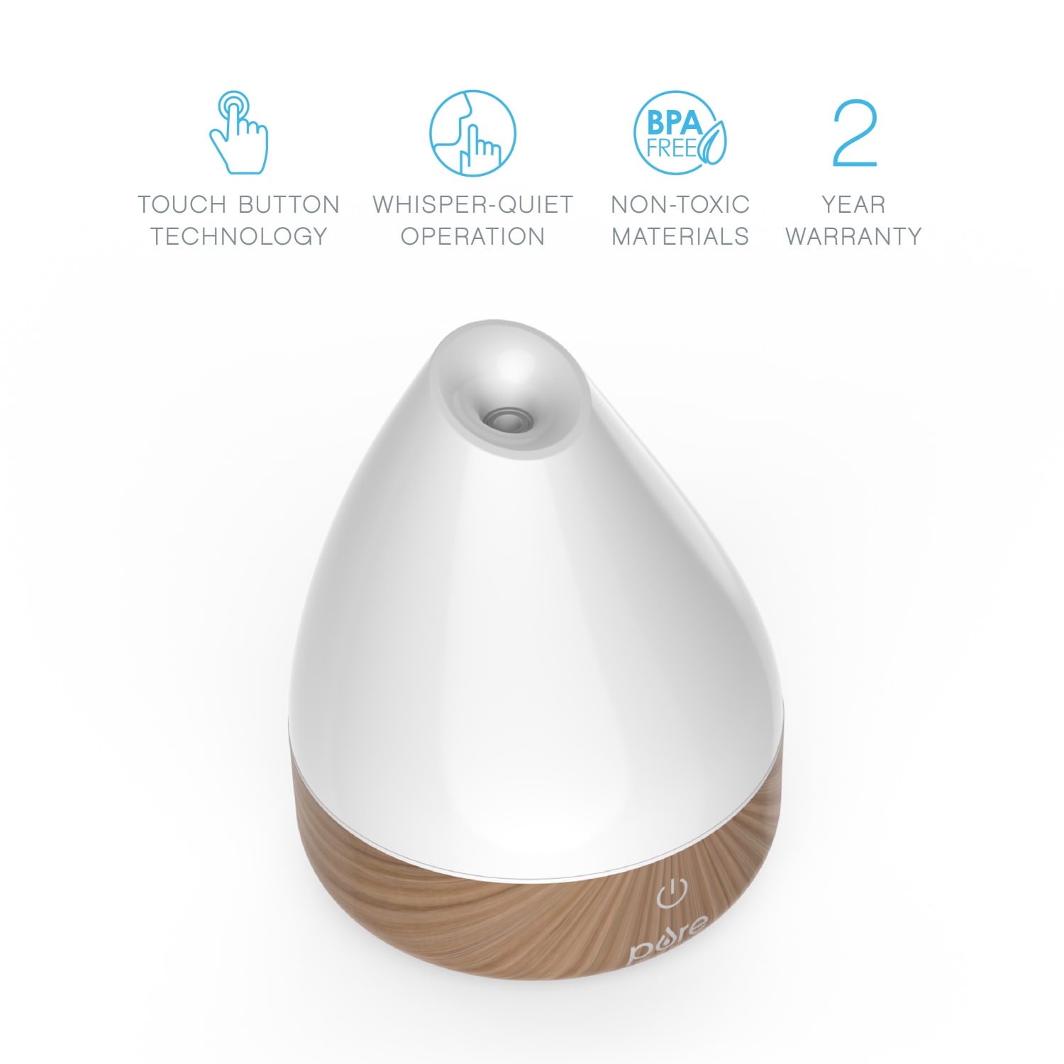Pure Enrichment PureSpa Natural Aromatherapy Oil Diffuser, 200 mL, White - Image 4