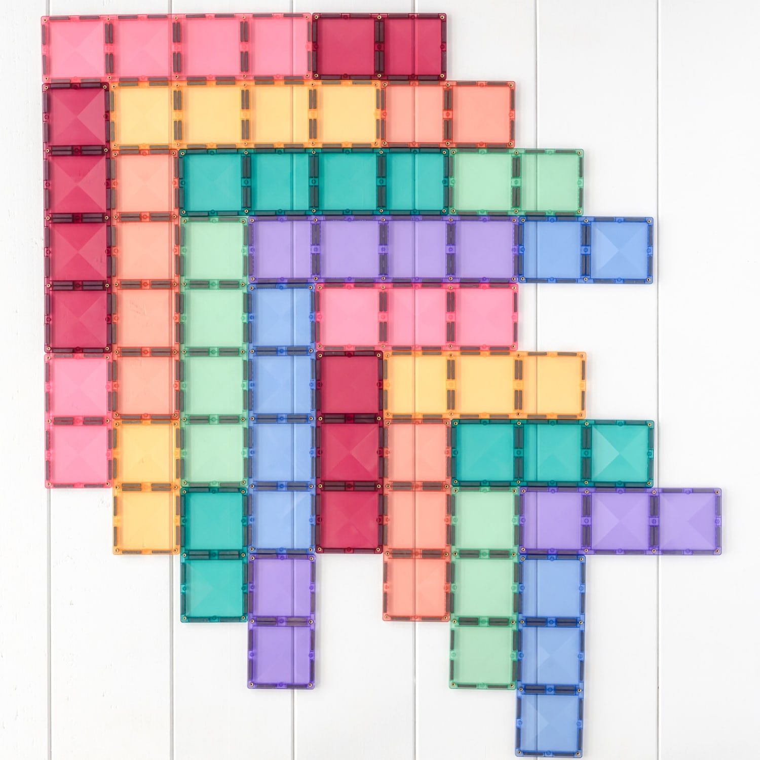 Connetix Magnetic Tiles Pastel Rectangle Pack, 24 Pieces - Image 4