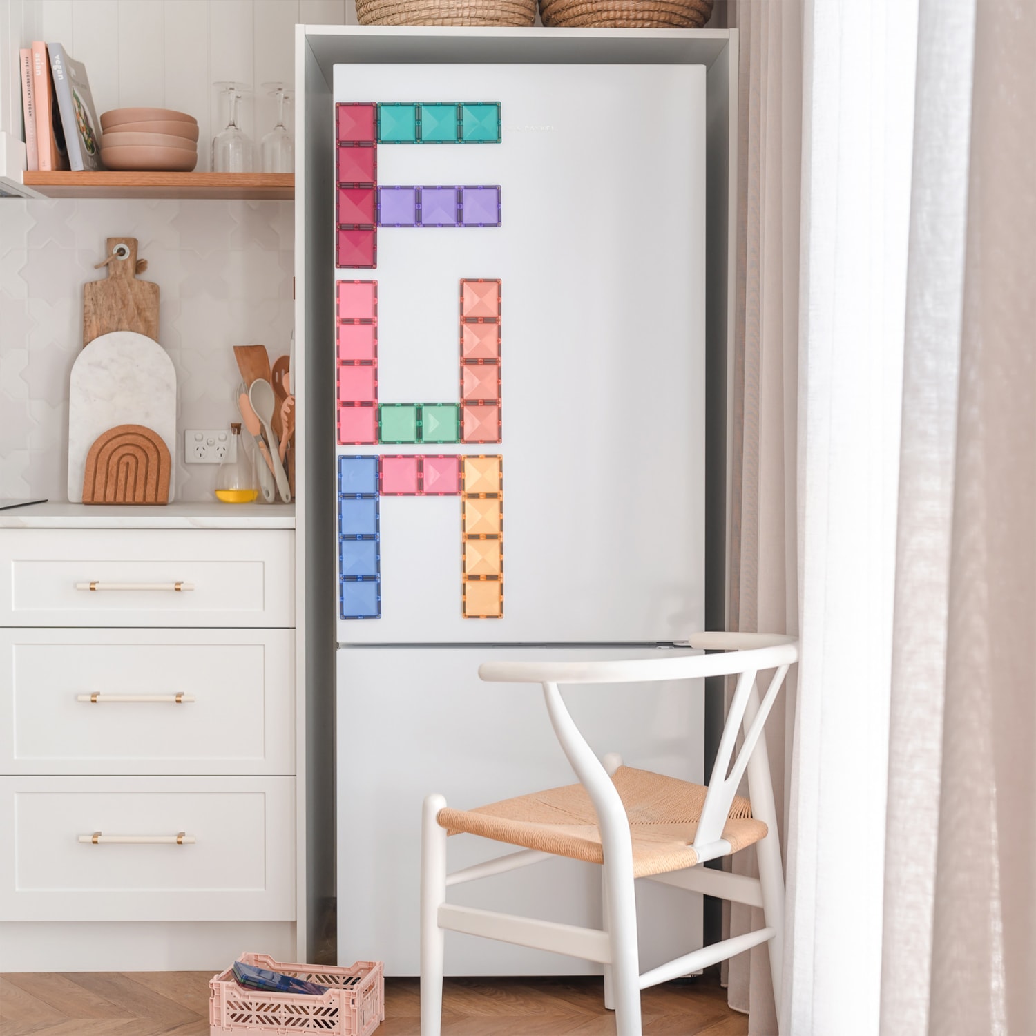 Connetix Magnetic Tiles Pastel Rectangle Pack, 24 Pieces - Image 6