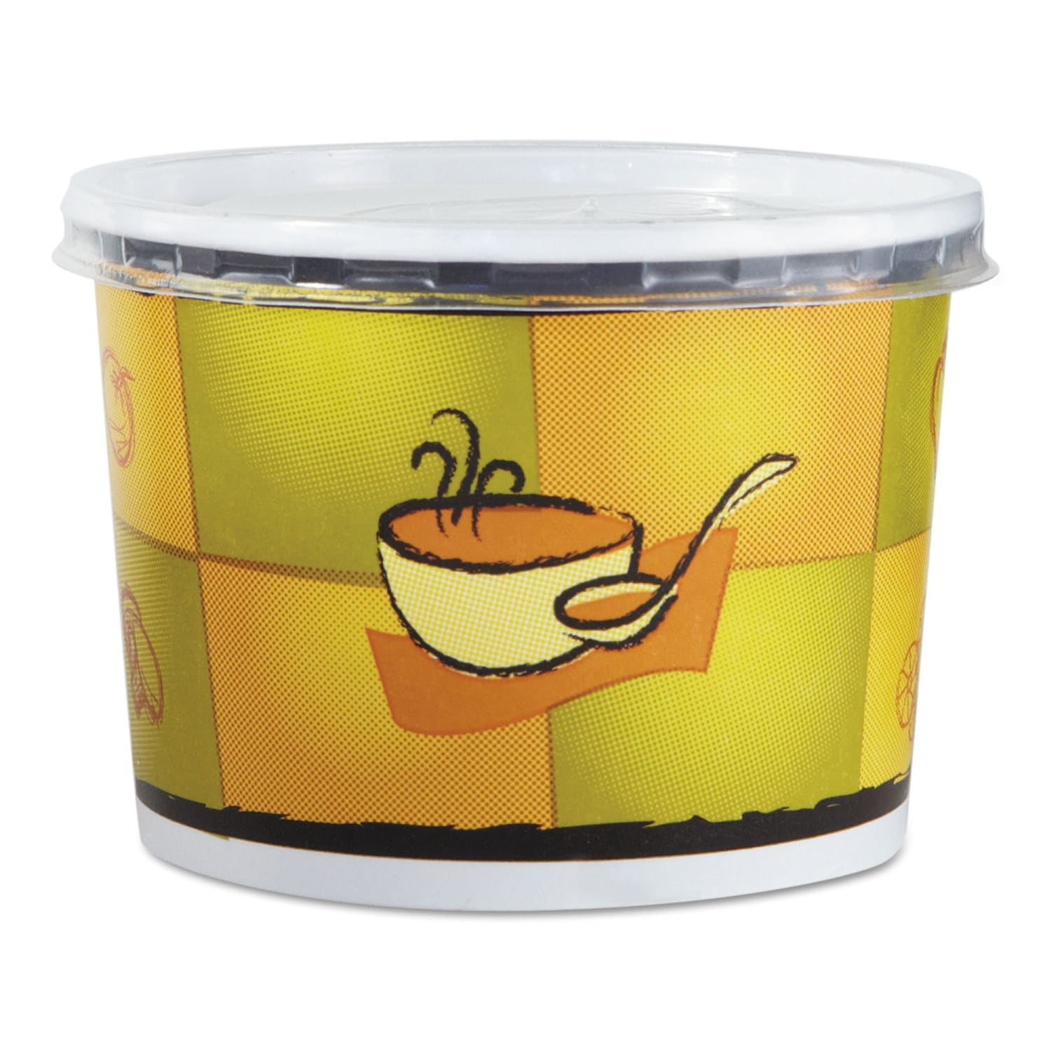 Chinet Paper Food Containers, With Lids, Streetside Squat, 12 Oz, Carton Of 250 Containers And Lids