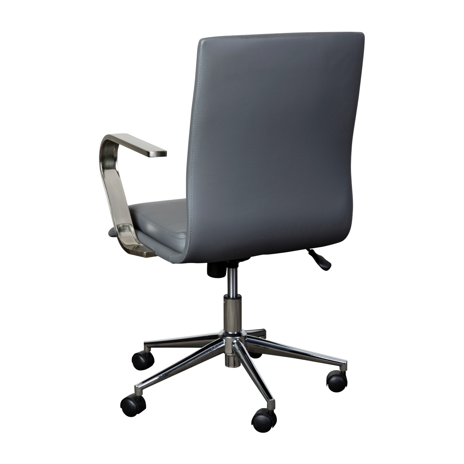 Flash Furniture James Faux Leather Mid Back Designer Executive Upholstered Office Chair GrayChrome PopularChairscom
