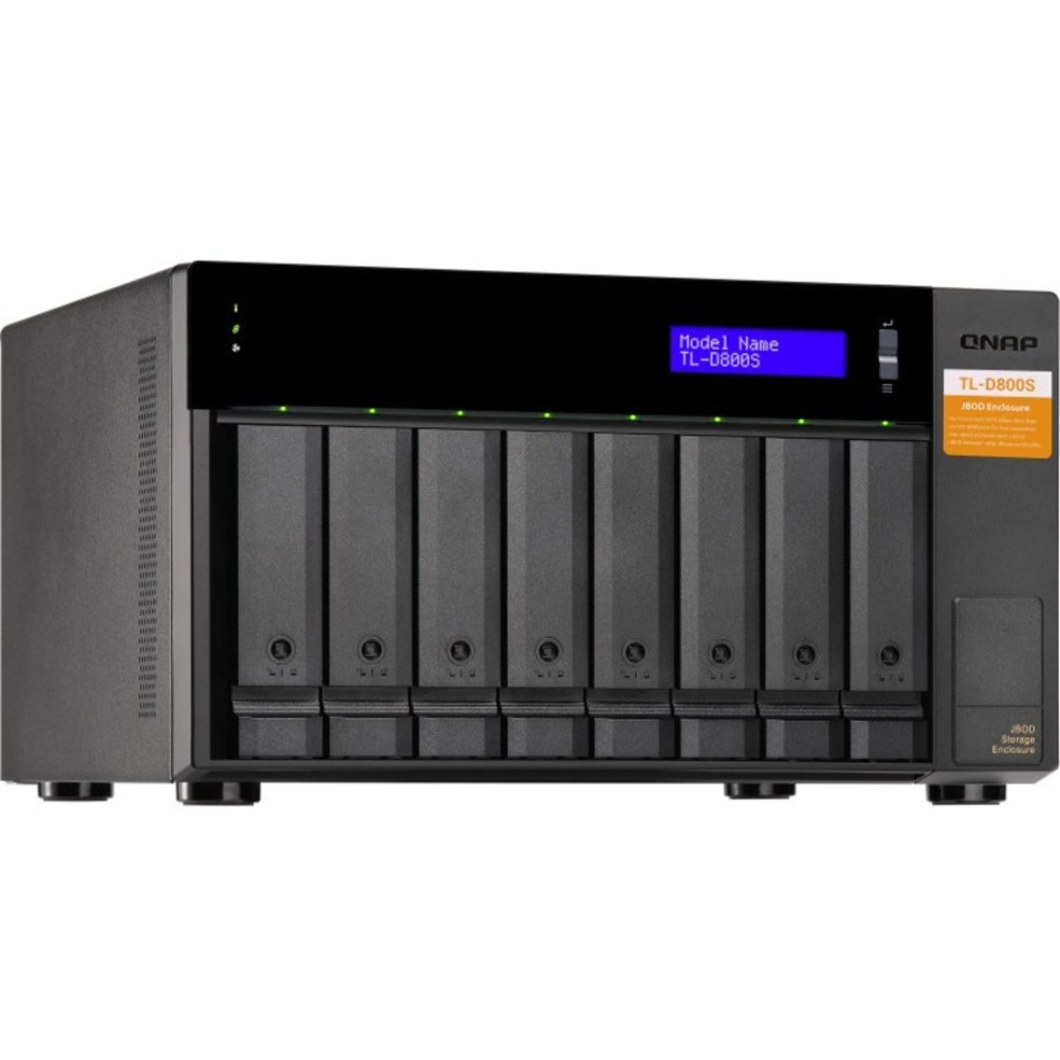 QNAP TL-D800S Drive Enclosure SATA/600 - Mini-SAS Host Interface Tower - 8 x HDD Supported - 8 x SSD Supported - 8 x Total Bay - 8 x 2.5in/3.5in Bay - Image 6