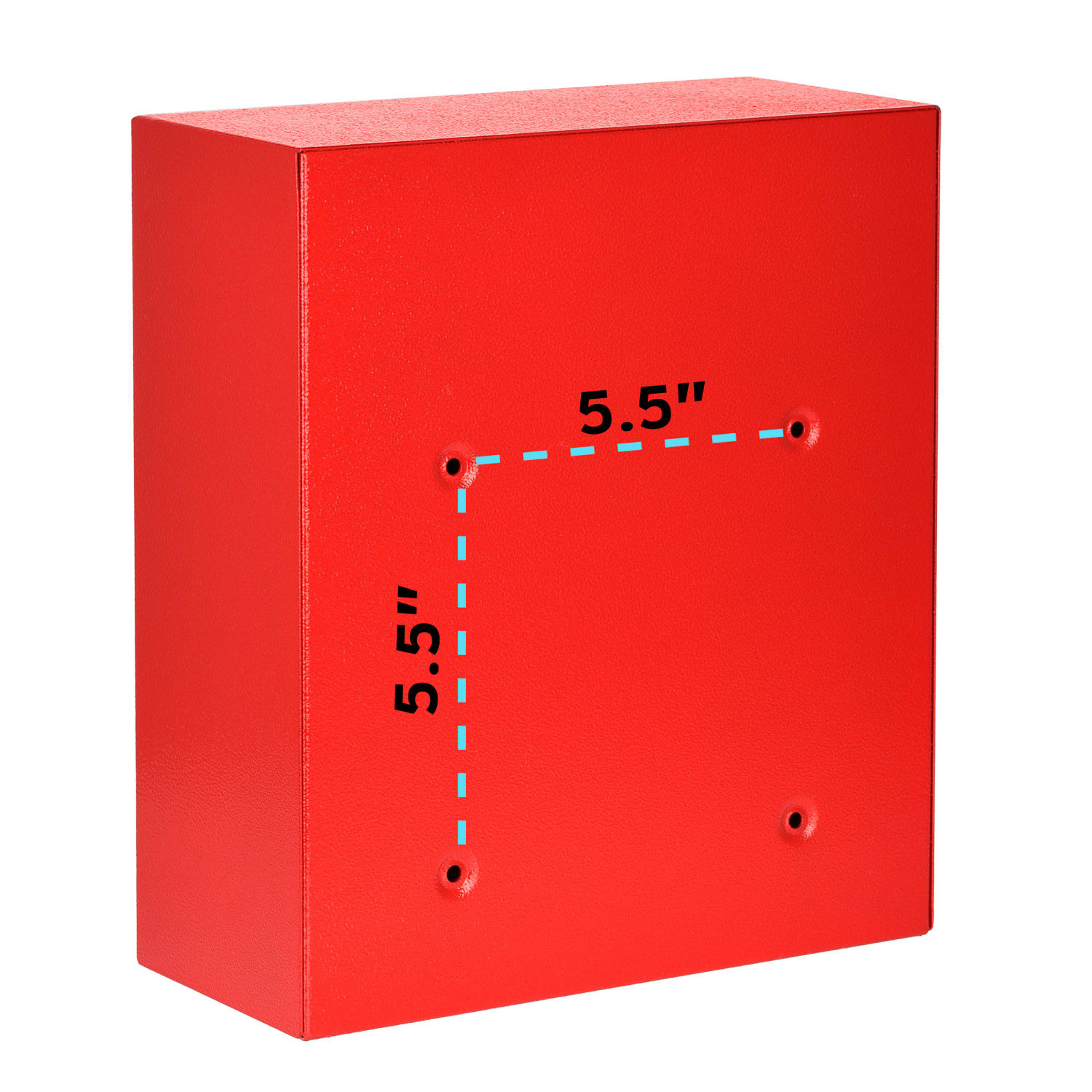 AdirOffice Medium Mail Wall-Mount Drop Box With High Security Key Locking System, 12inH x 10-7/16inW x 4-1/2inD, Red - Image 5