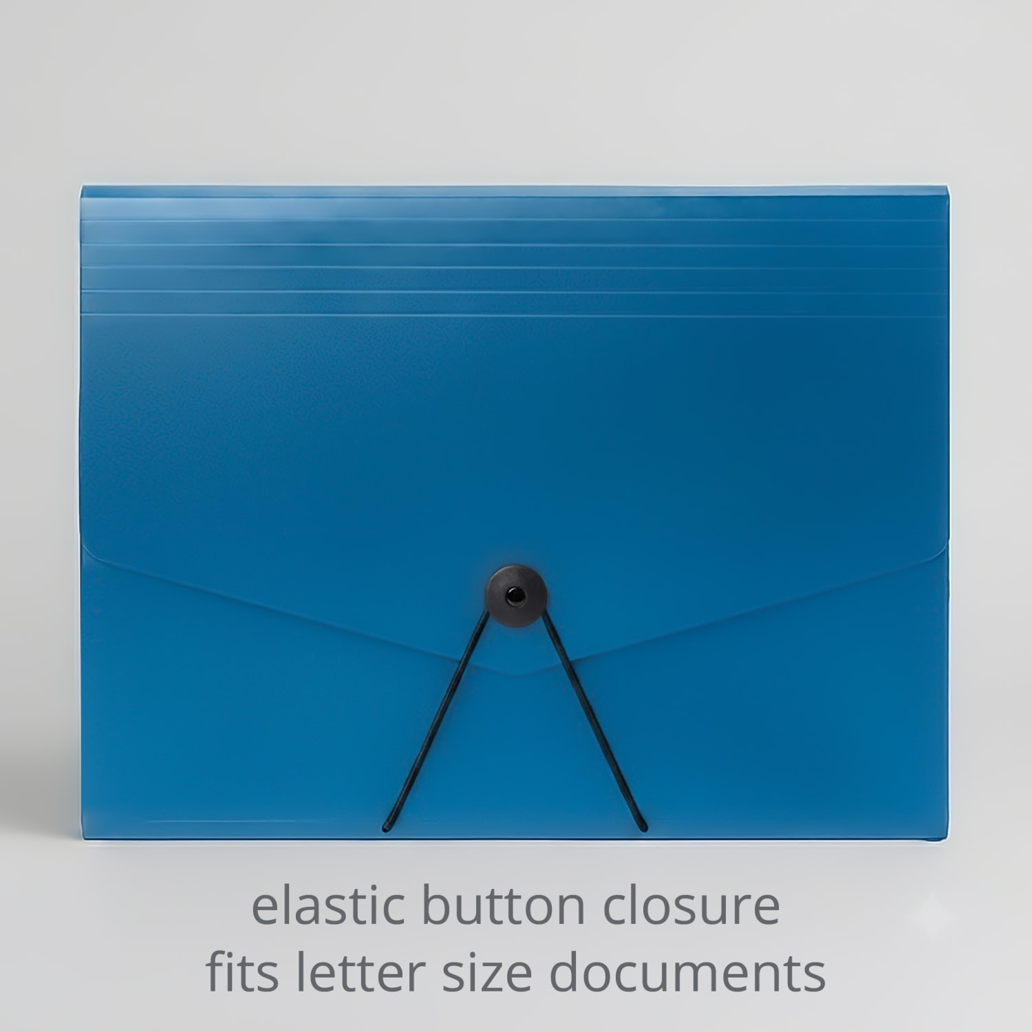 Office Depot Brand Plastic File, 13 Pocket, Expansion 5-1/2in, 8 1/2in x 11in, Letter, Blue, Pack of 1 - Image 3