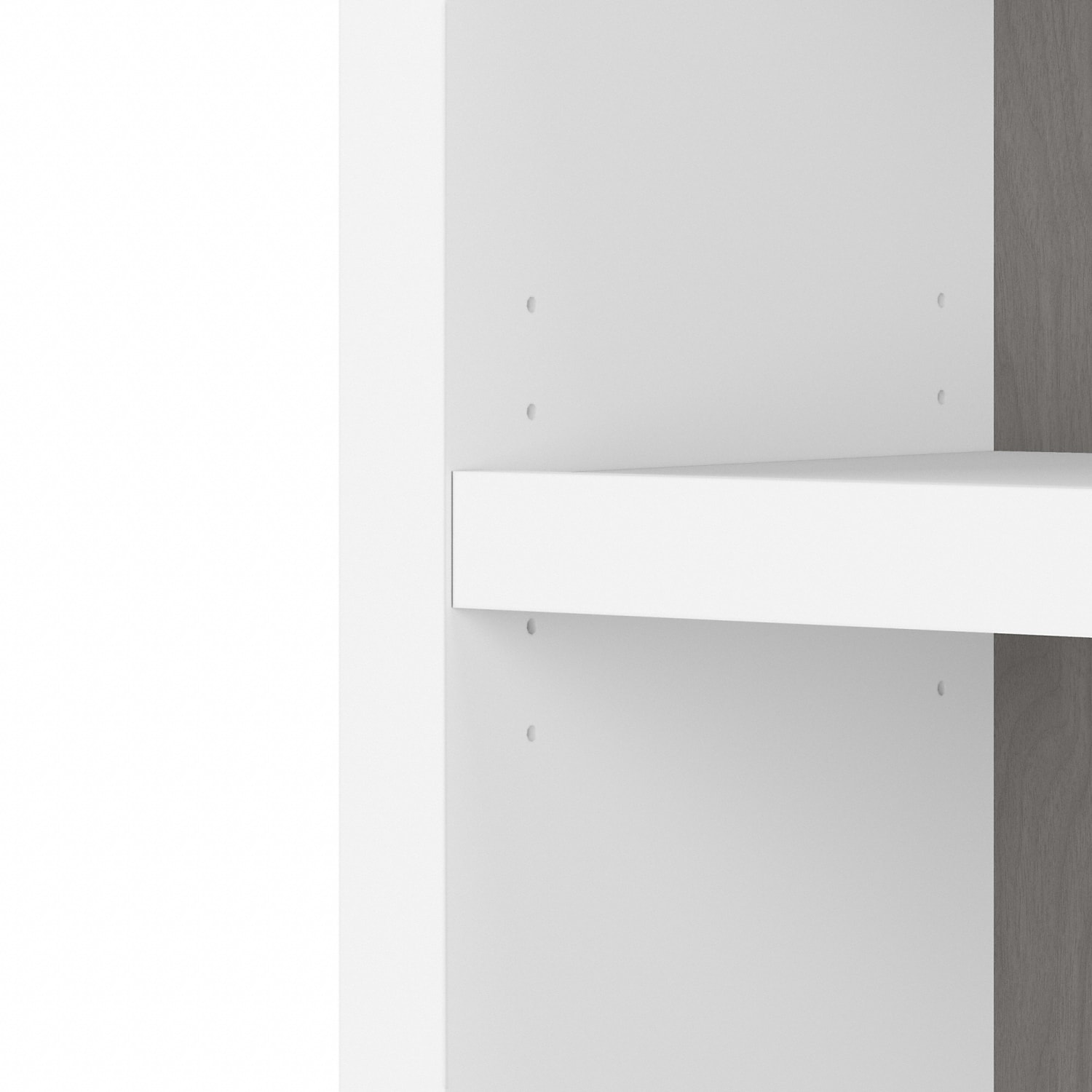 Bush Business Furniture Echo 66inH 5-Shelf Bookcase, Pure White/Modern Gray, Standard Delivery - Image 5