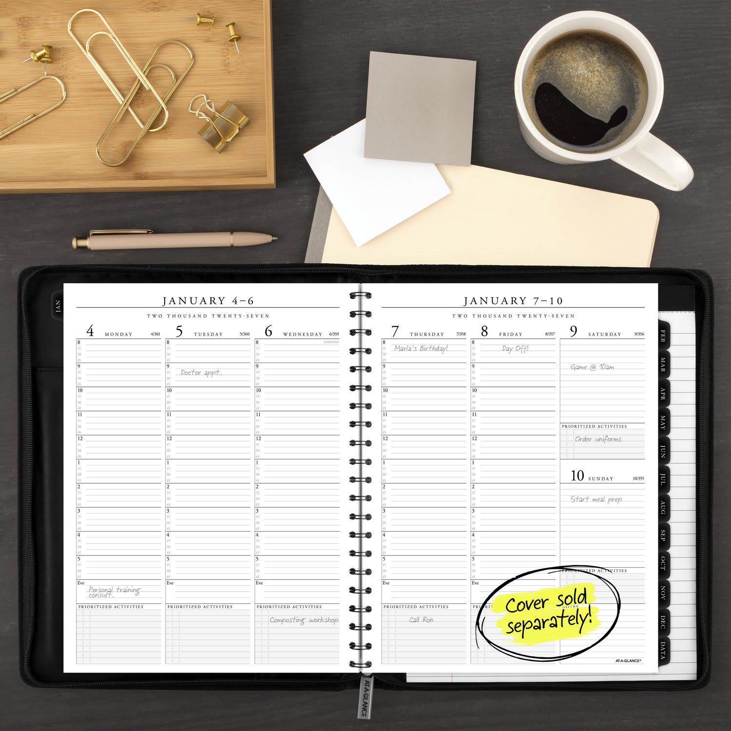 AT-A-GLANCE Executive 2027 Weekly Monthly Refill for 70-NX81, Large, 8 1/4in x 11in - Image 3