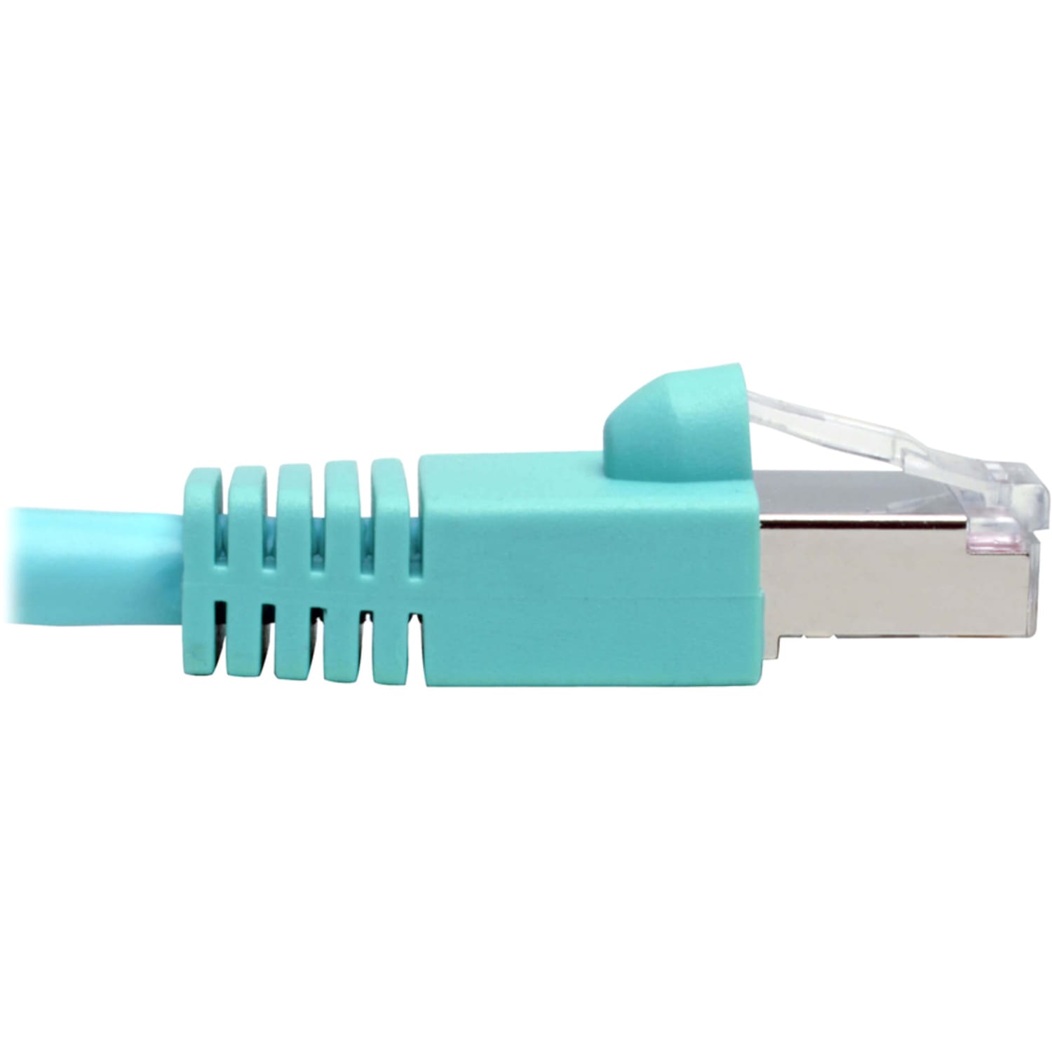 Tripp Lite Cat6a Snagless Shielded STP Patch Cable 10G, PoE, Aqua M/M 10ft - First End: 1x RJ-45 Male Network - N262010AQ - Image 5