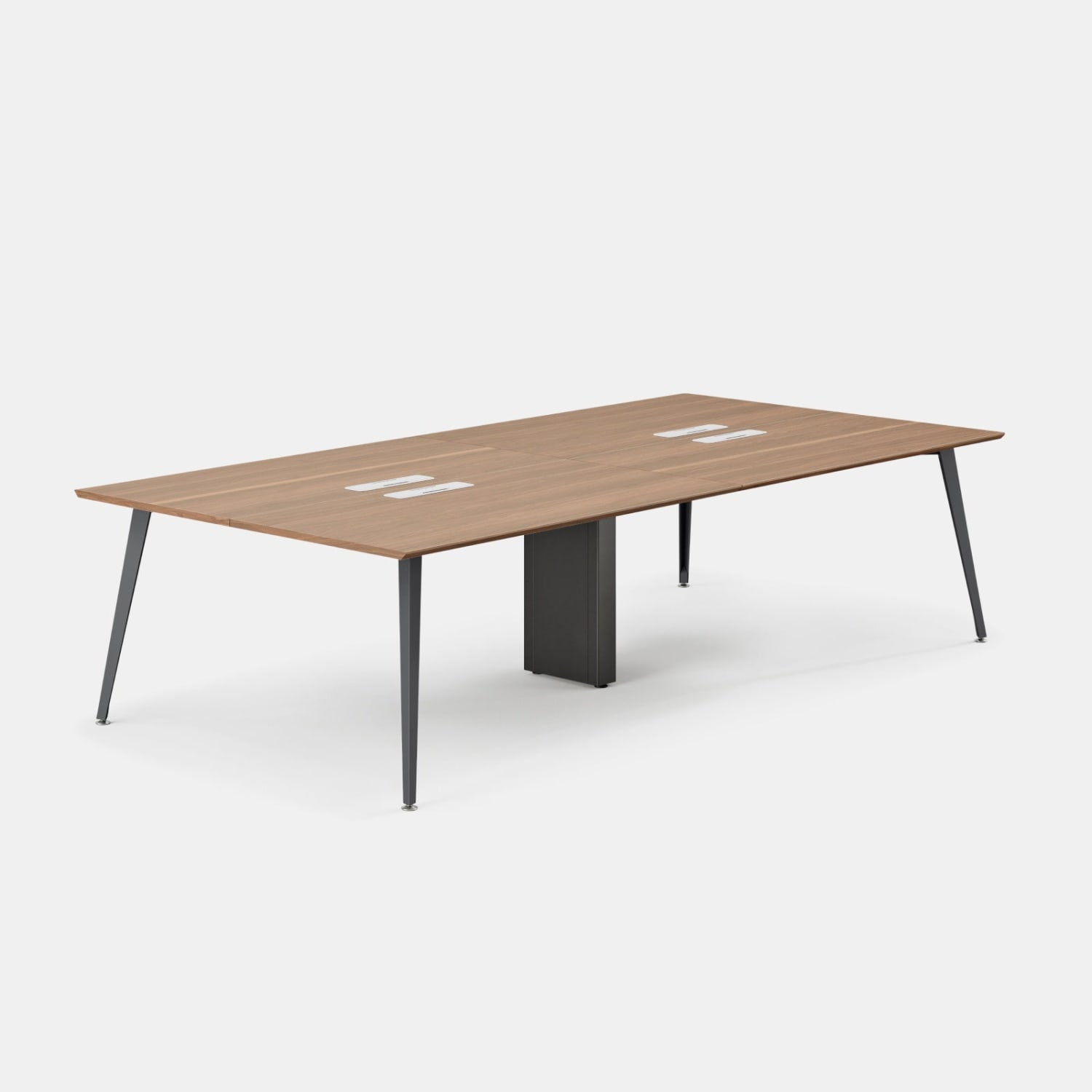 Branch Furniture Quad Computer Desk, Walnut/Charcoal - Image 3