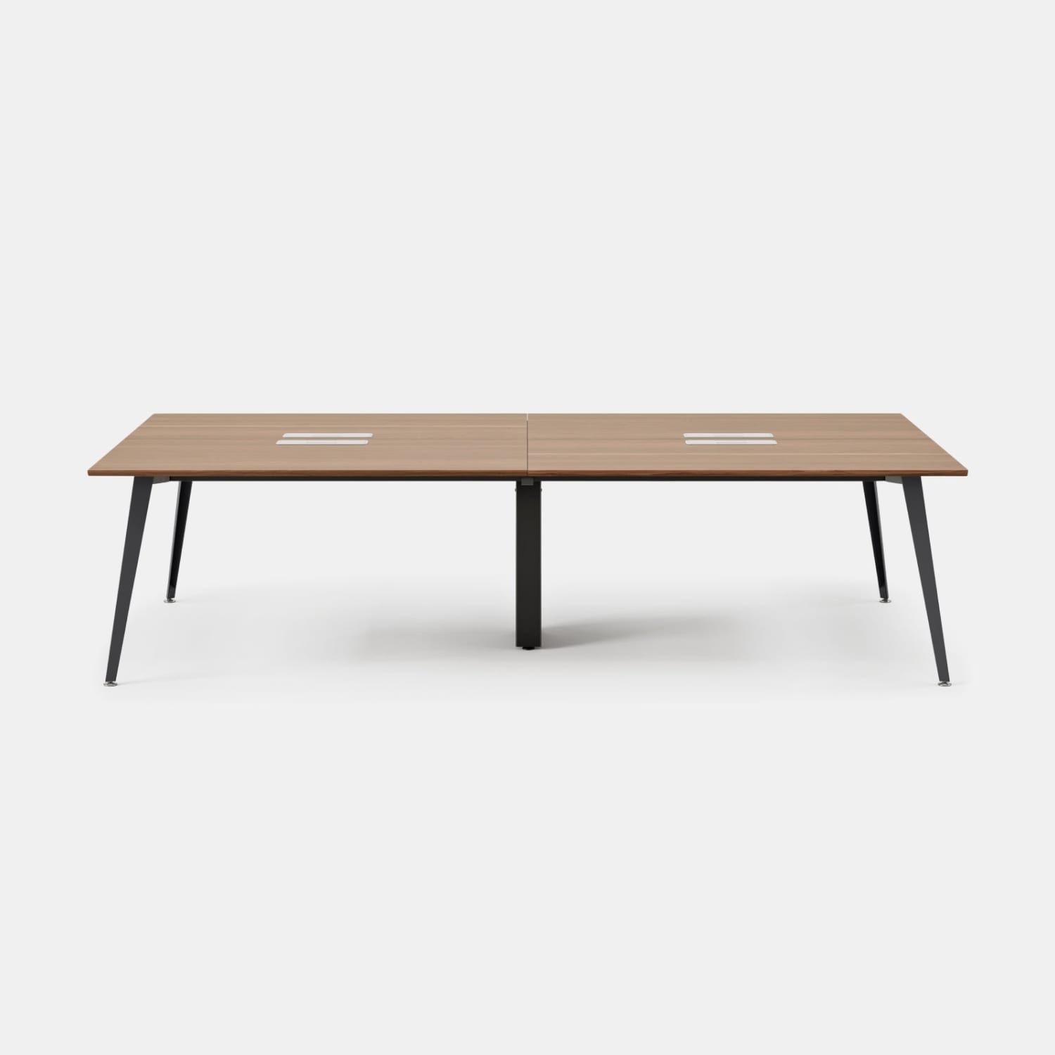 Branch Furniture Quad Computer Desk, Walnut/Charcoal - Image 4