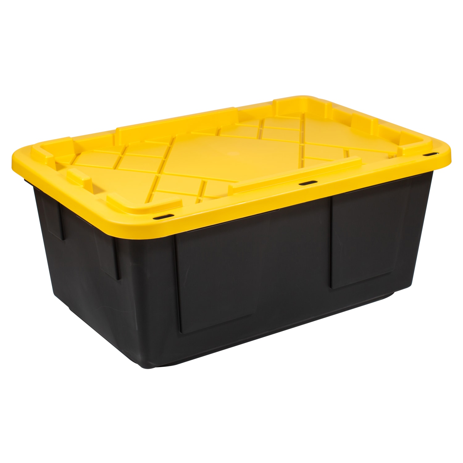 Office Depot Brand by Greenmade Professional Storage Totes, 23-Gallon, Black/Yellow, Pack Of 4 Totes - Image 5