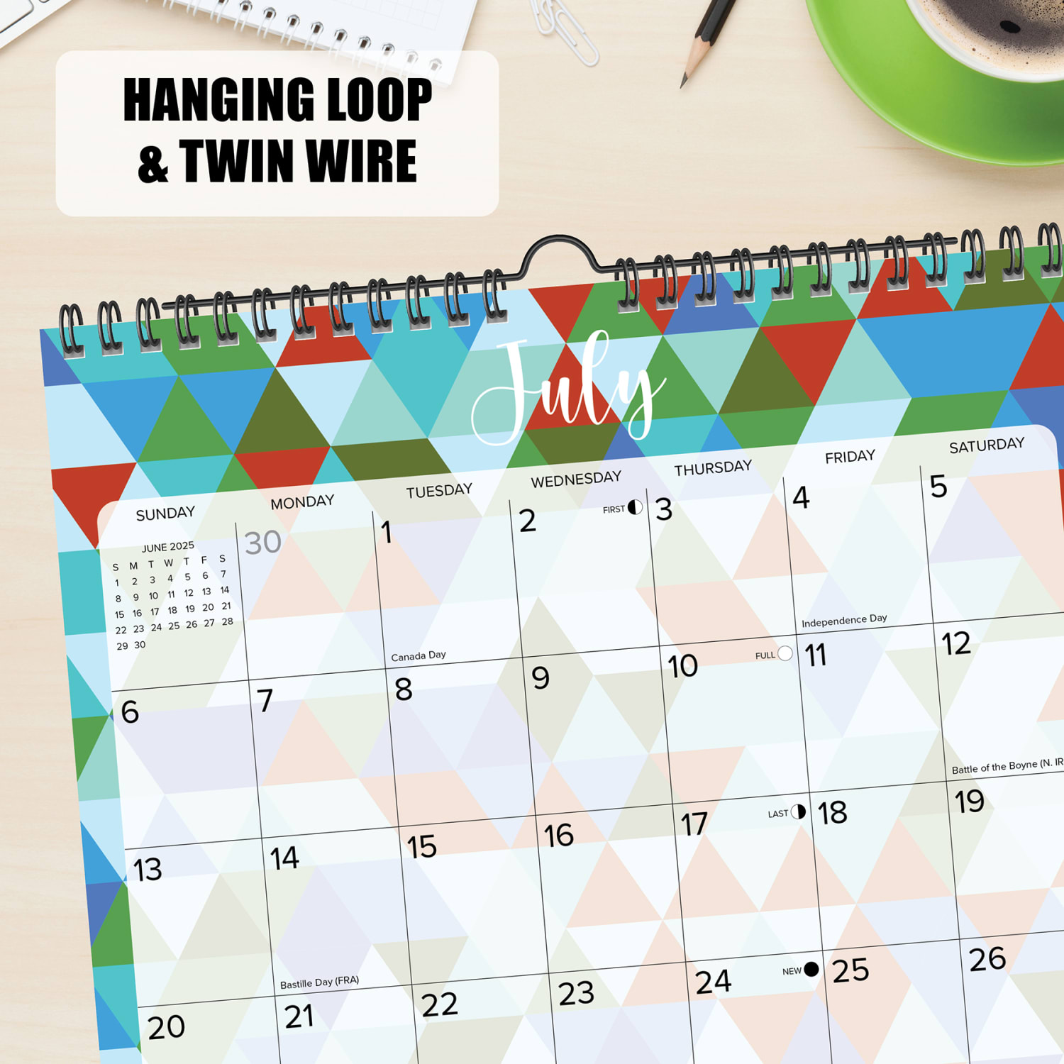 2025 Willow Creek Press Spiral Art Wall Calendar, 12in x 12in, Geometric, January 2025 To December 2025, 47972 - Image 5