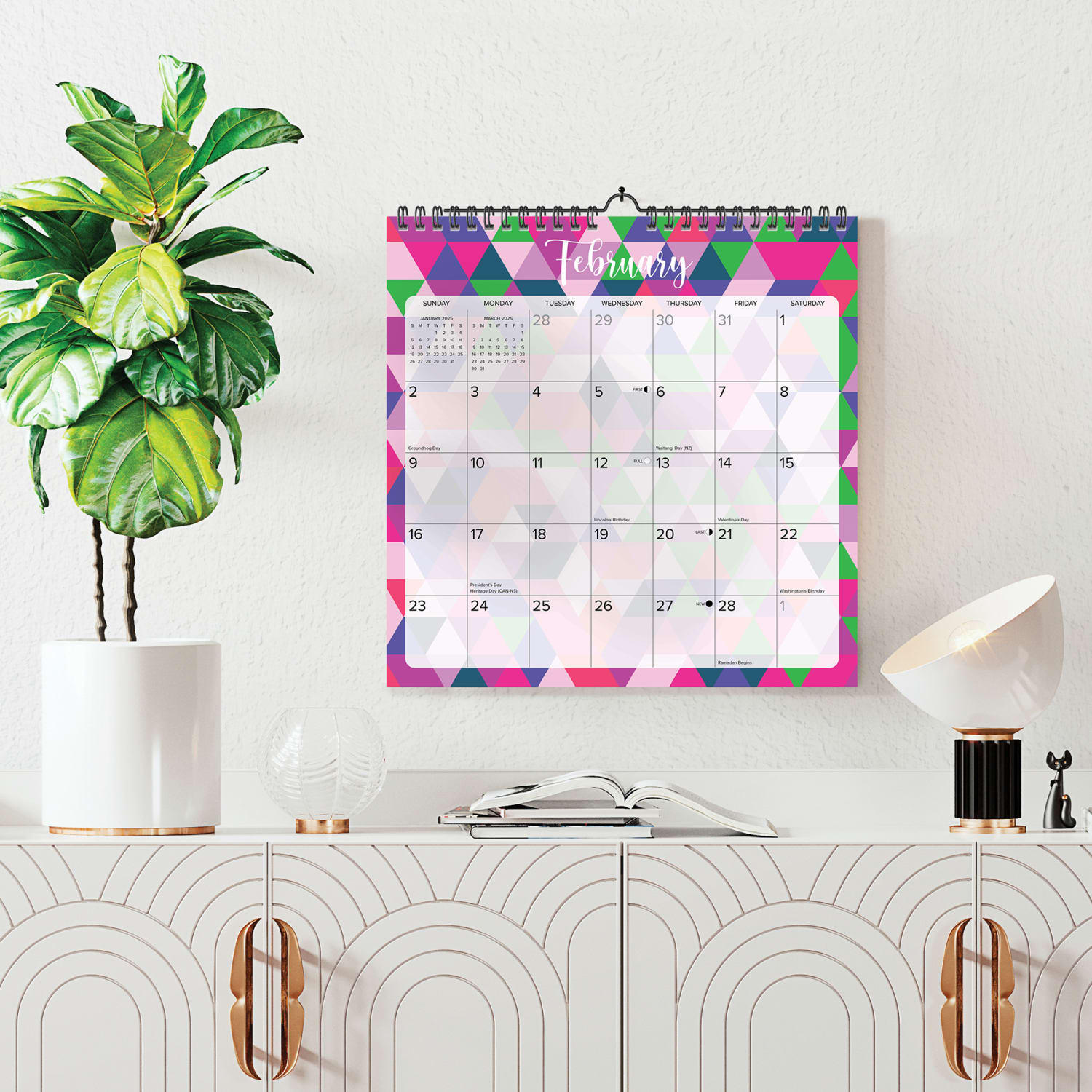 2025 Willow Creek Press Spiral Art Wall Calendar, 12in x 12in, Geometric, January 2025 To December 2025, 47972 - Image 6