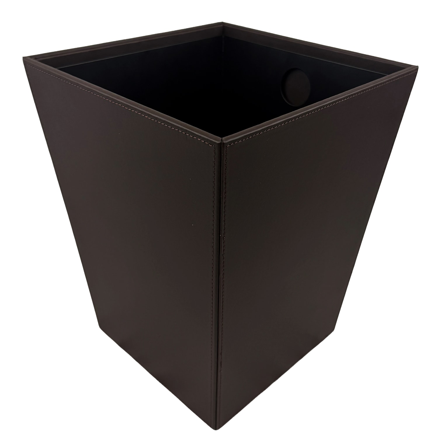 Hospitality Source Wood/Metal Waste Bins, 9-1/2in x 9-1/2in x 12-1/2in, Mocha Brown, Set Of 6 Bins - Image 4