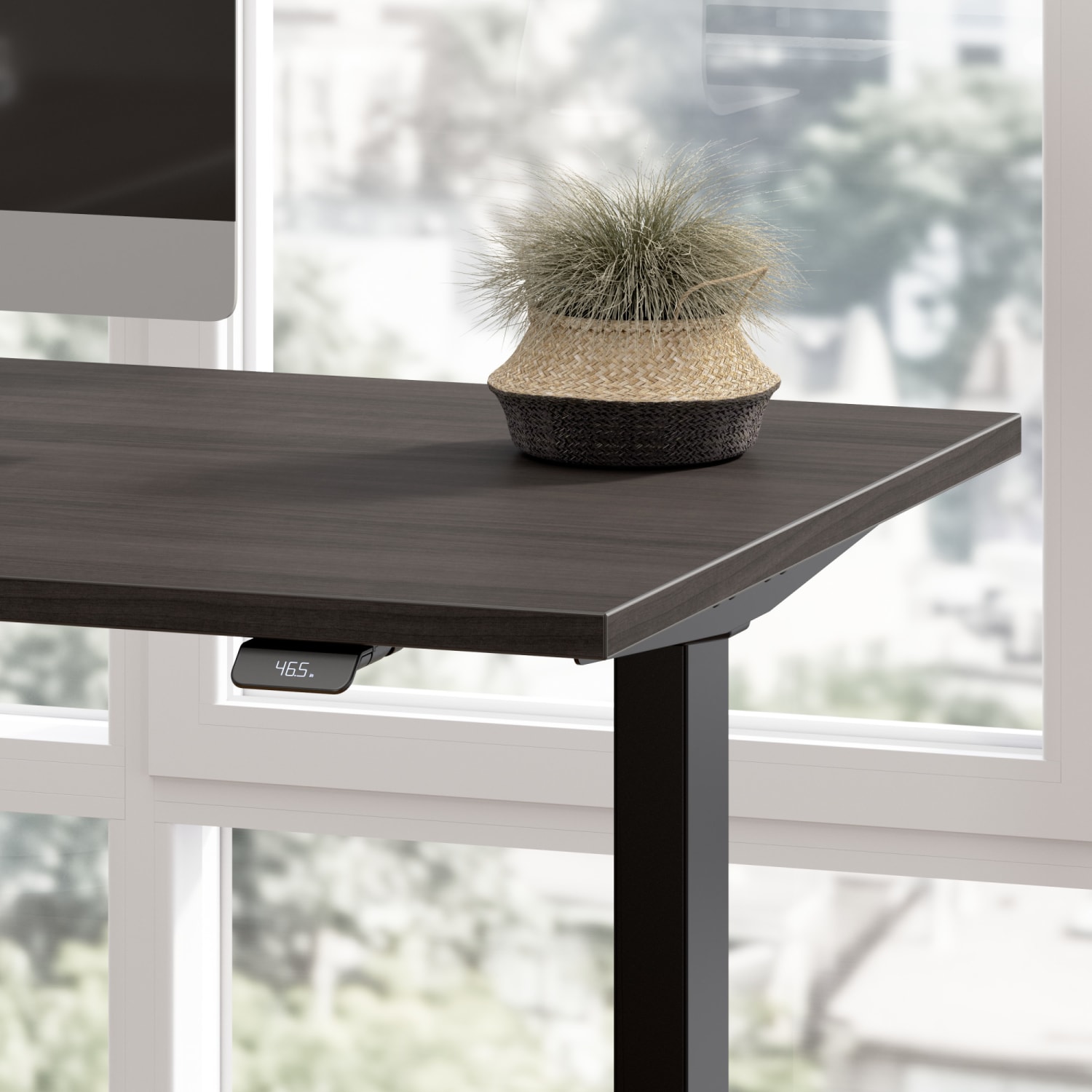 Bush Business Furniture Move 60 Series Electric 60inW x 30inD Height Adjustable Standing Desk, Storm Gray/Black Base, Standard Delivery - Image 5